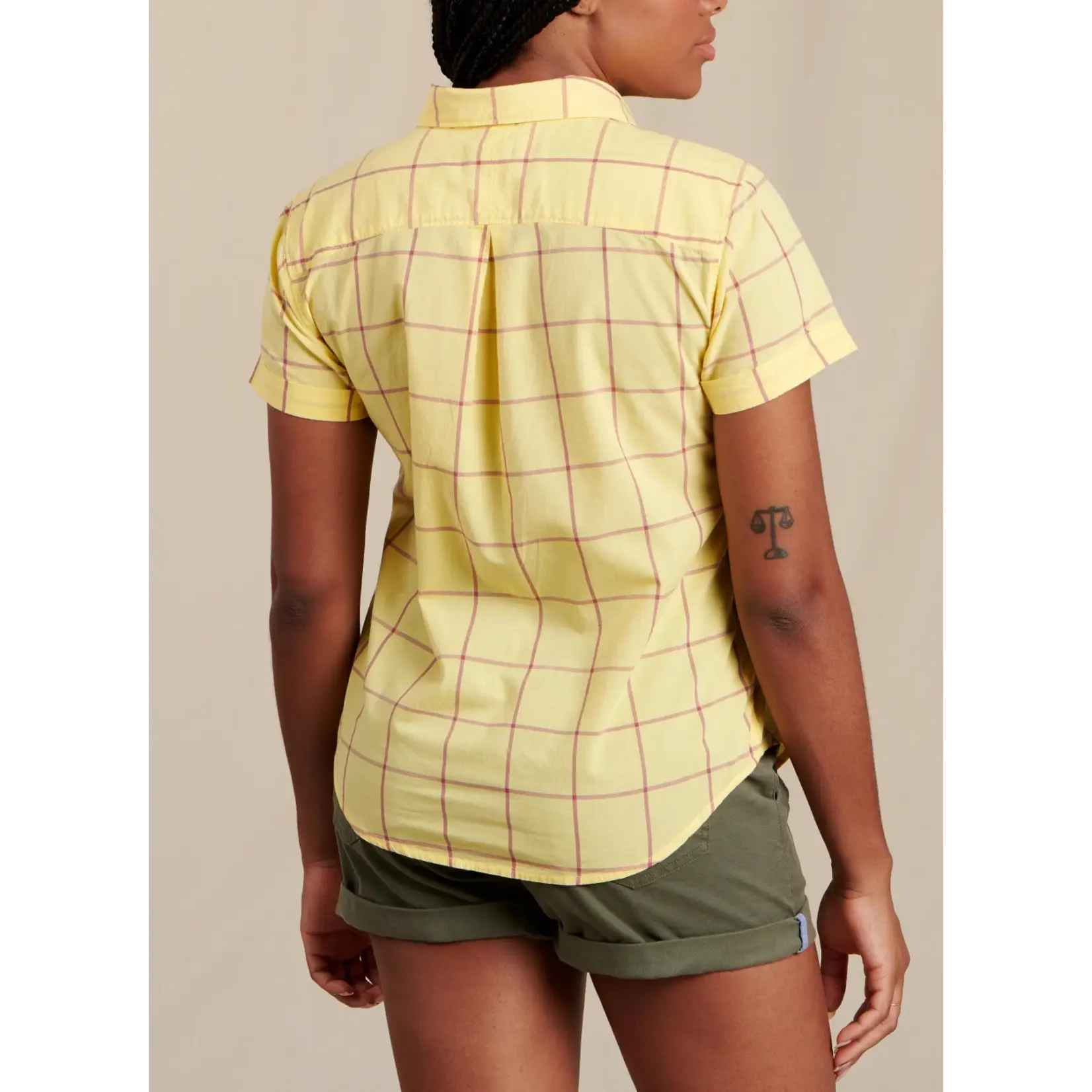 Toad & Co FINAL SALE - Toad & Co WILLET TIE SS SHIRT butter L