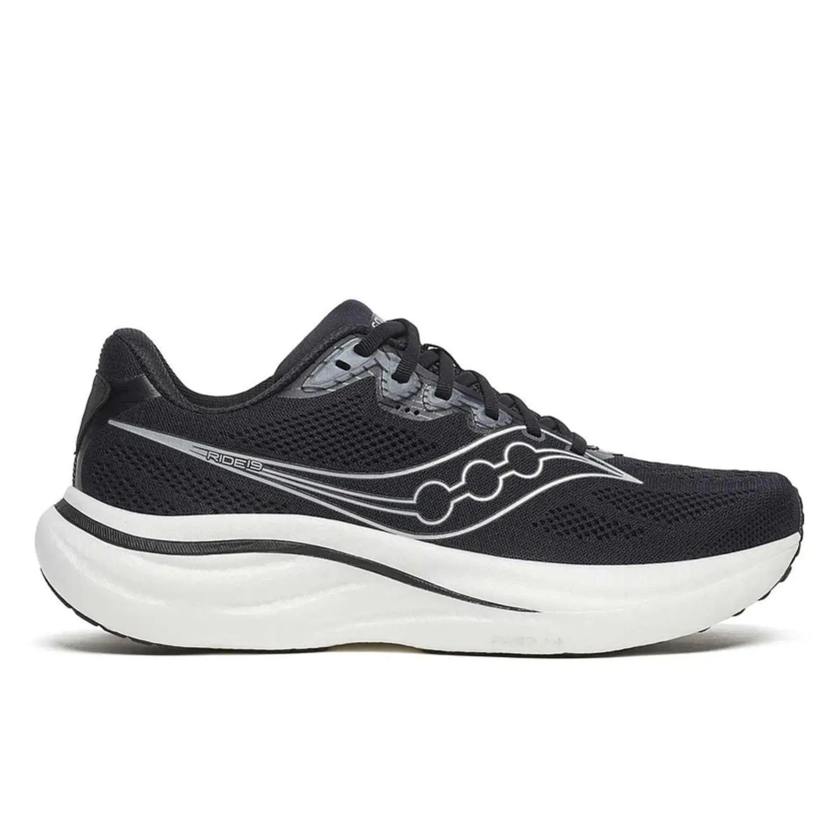 Saucony Saucony Ride 19 BLACK/SILVER 9 W