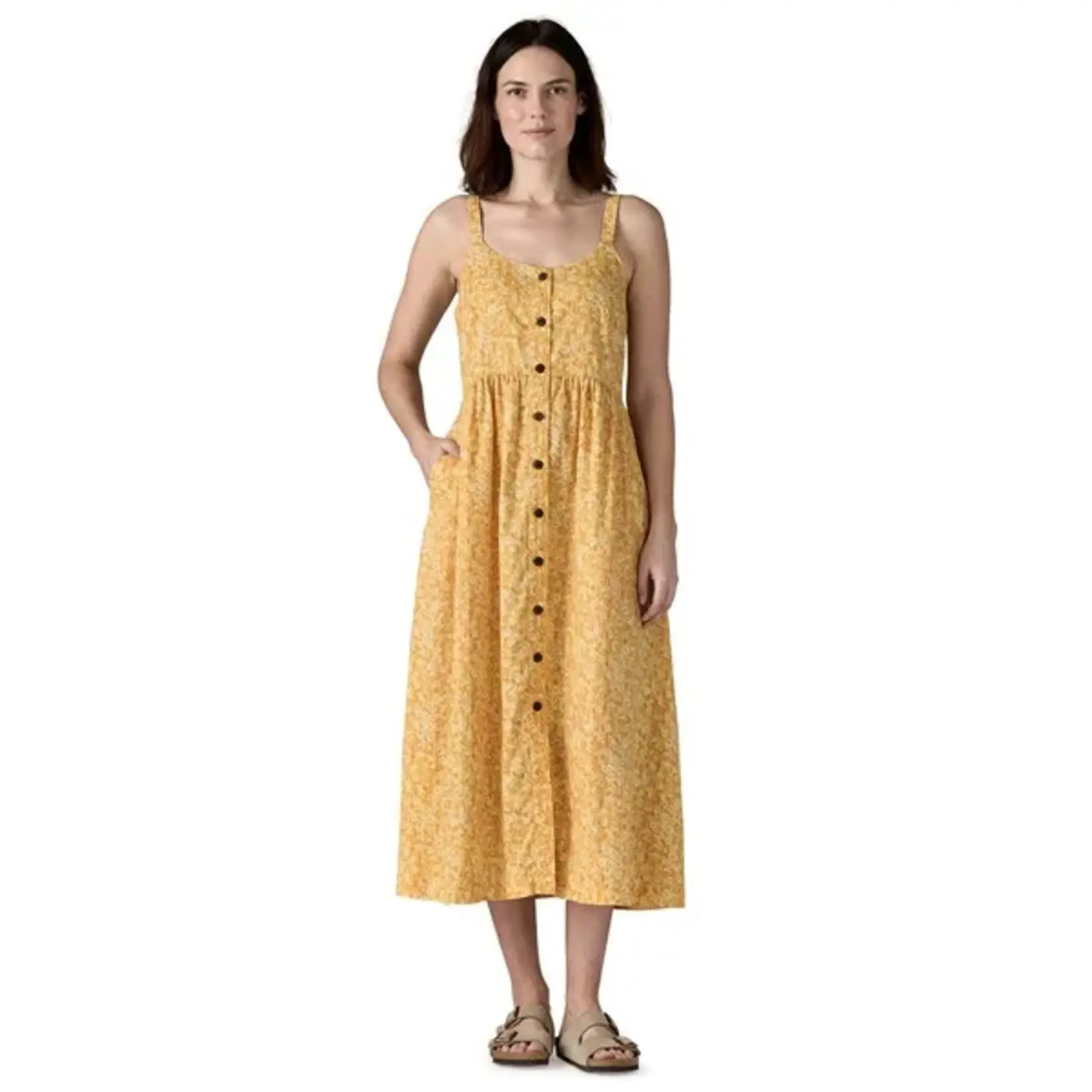 Patagonia Patagonia W's Garden Island Dress Wildflower Pastel: Beeswax Tan M