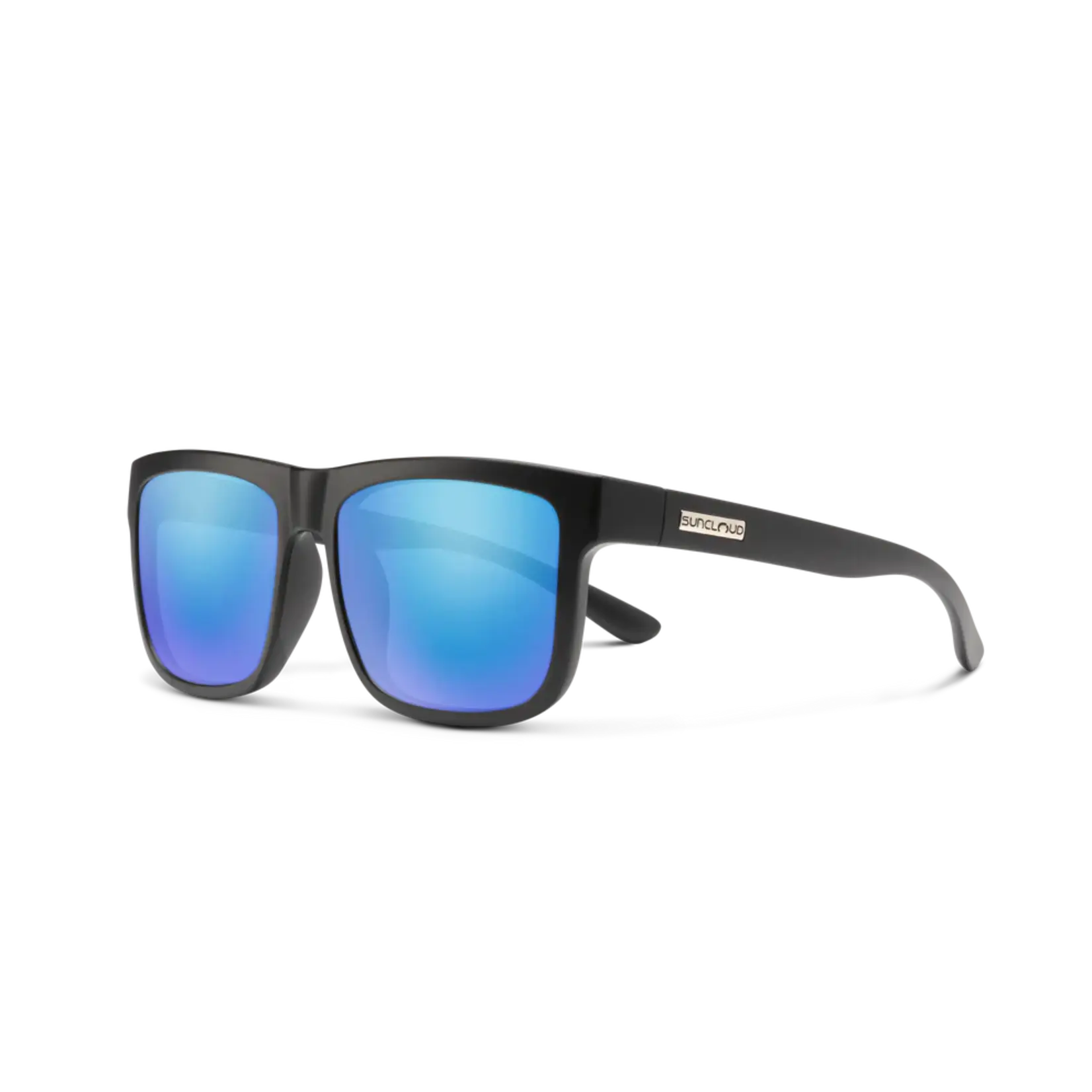 Suncloud Suncloud Quiver Matte Black | Polarized Blue Mirror