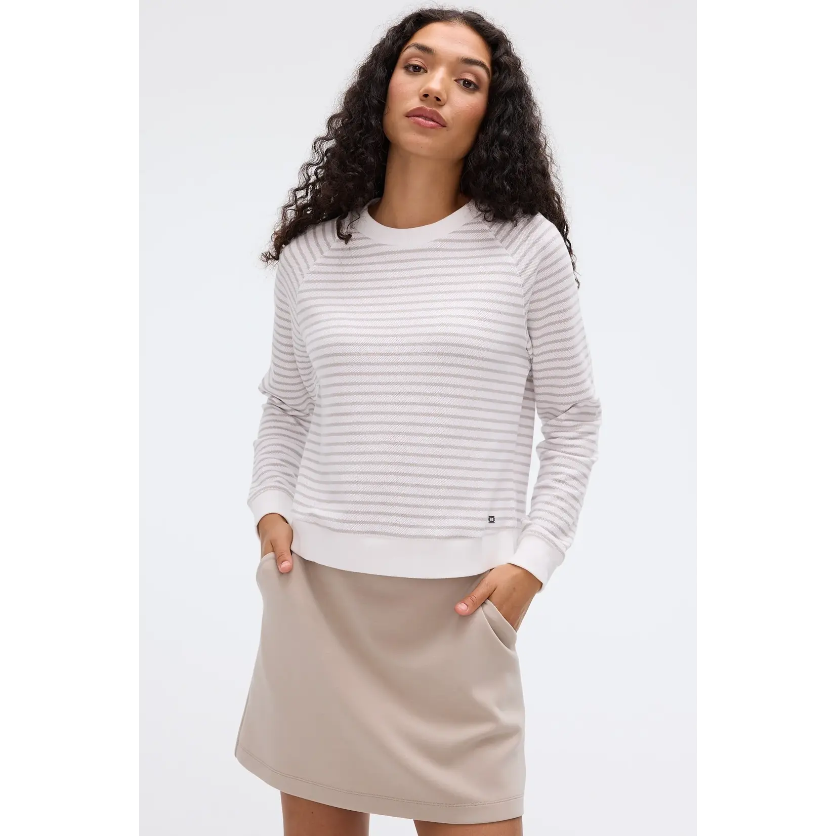 FIG FIG - Hampton Top - Mocha Latte Stripe - S
