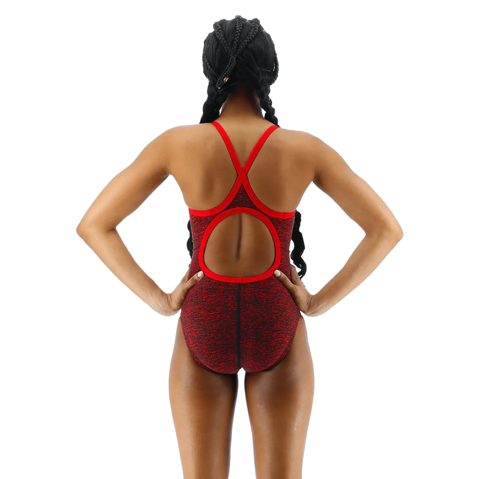 TYR Lapped Diamondfit Swimsuit - Red - 38