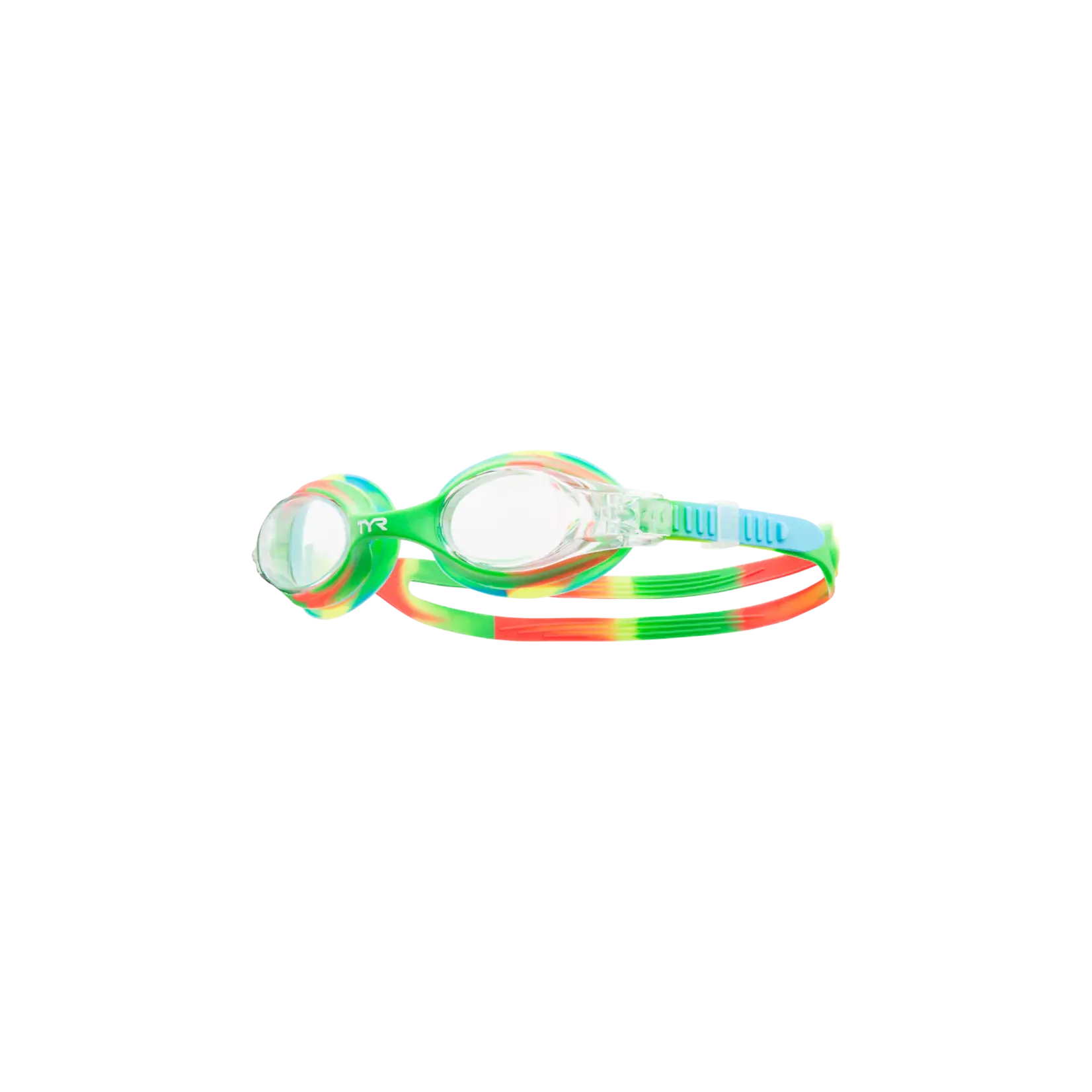 TYR Swimple Tie Dye Kids Goggles  - Green/Orange
