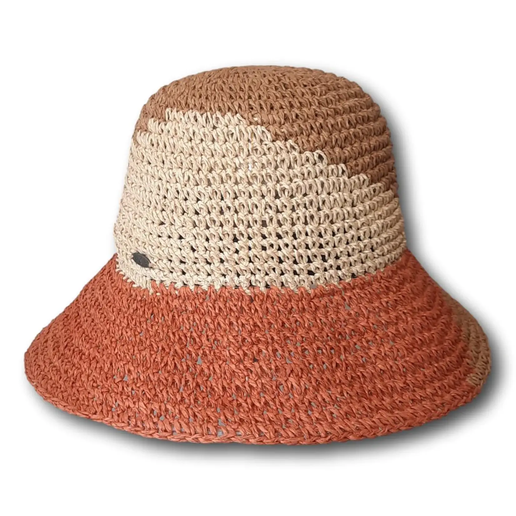 Canadian Hat CANADIAN HAT BILAL-PAPER CROCHET CLOCHE HAT CARAMEL M