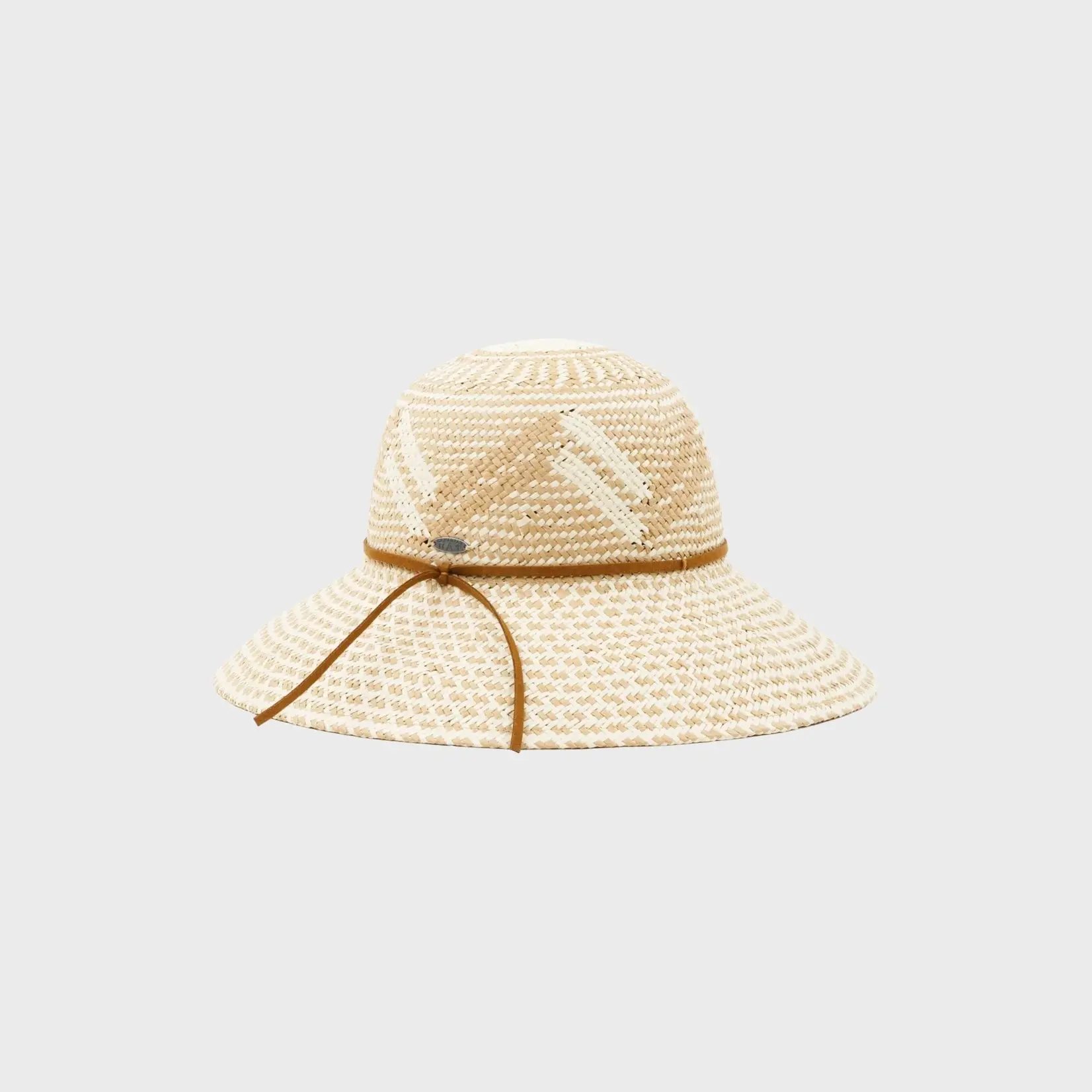 Canadian Hat CANADIAN HAT CORDELIA-GRAPHIC RAFFIA BRAID CARAMEL M