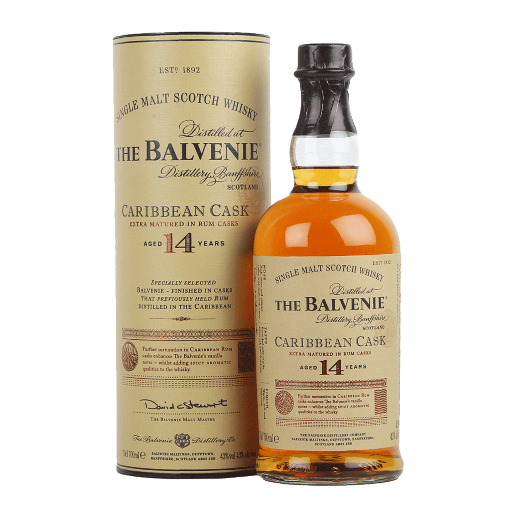 Spirits The Balvenie 14 Year Caribbean Cask Speyside Scotch