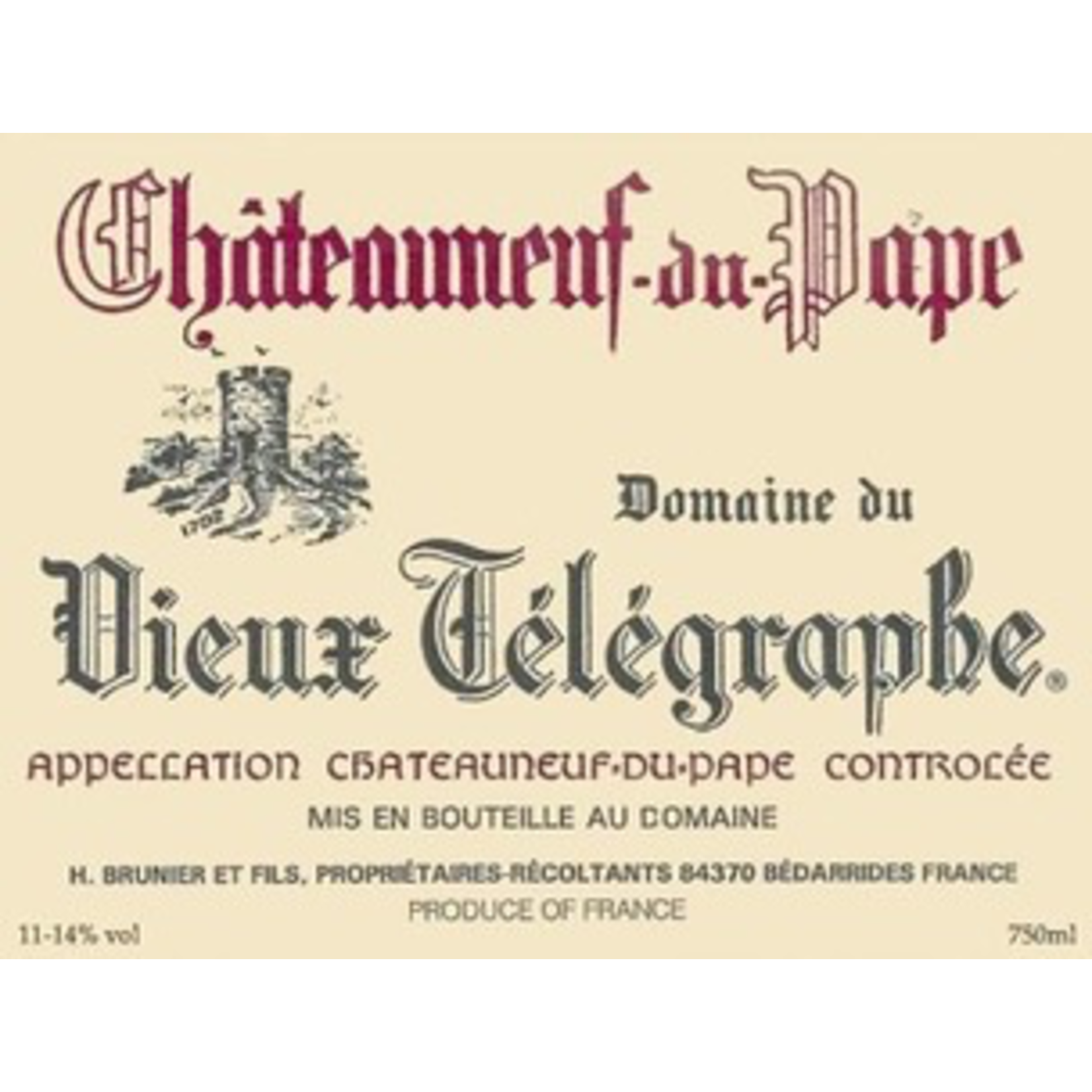 Wine Vieux Telegraphe Chateauneuf du Pape 2017