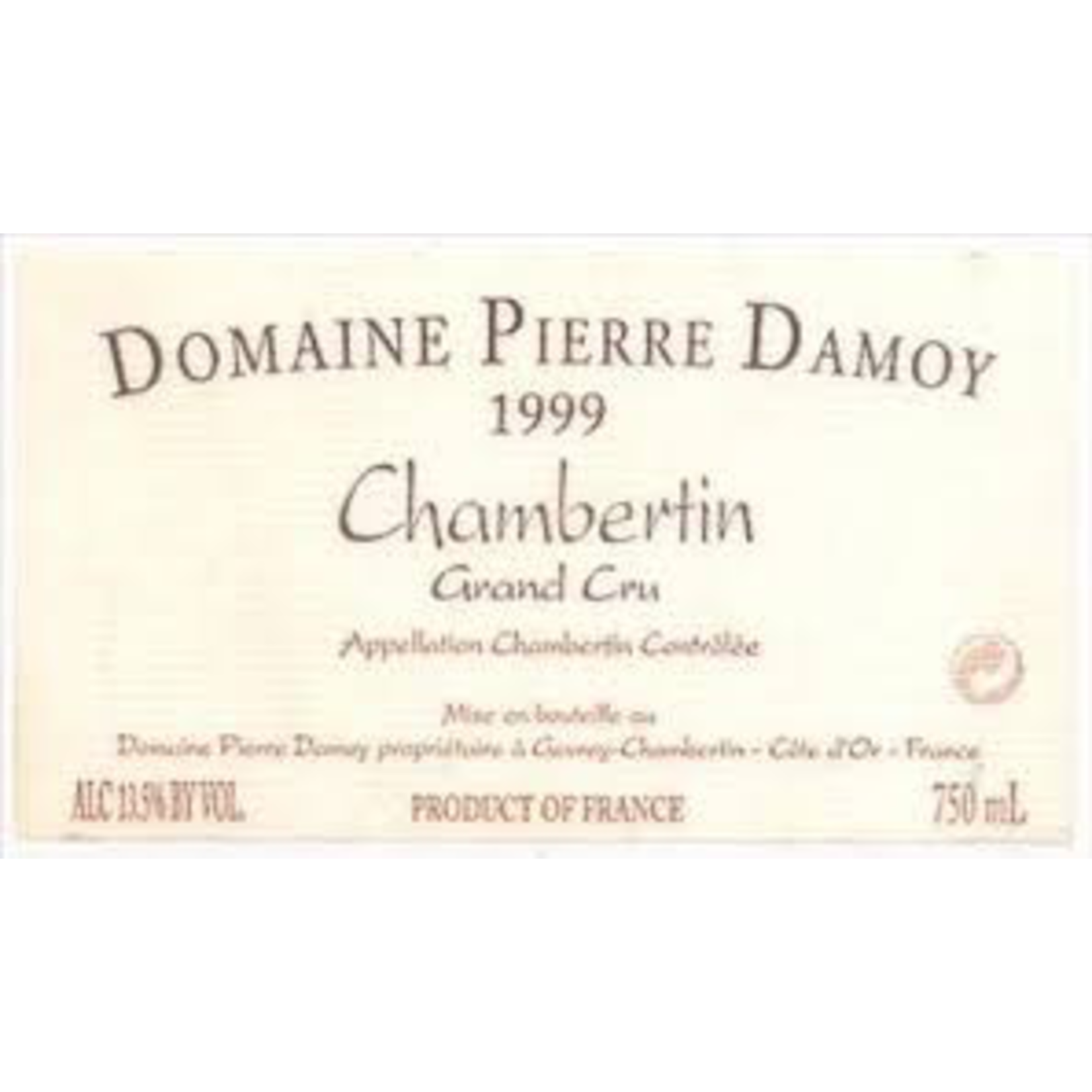 Wine Domaine Damoy Chambertin Grand Cru 1999 1.5L