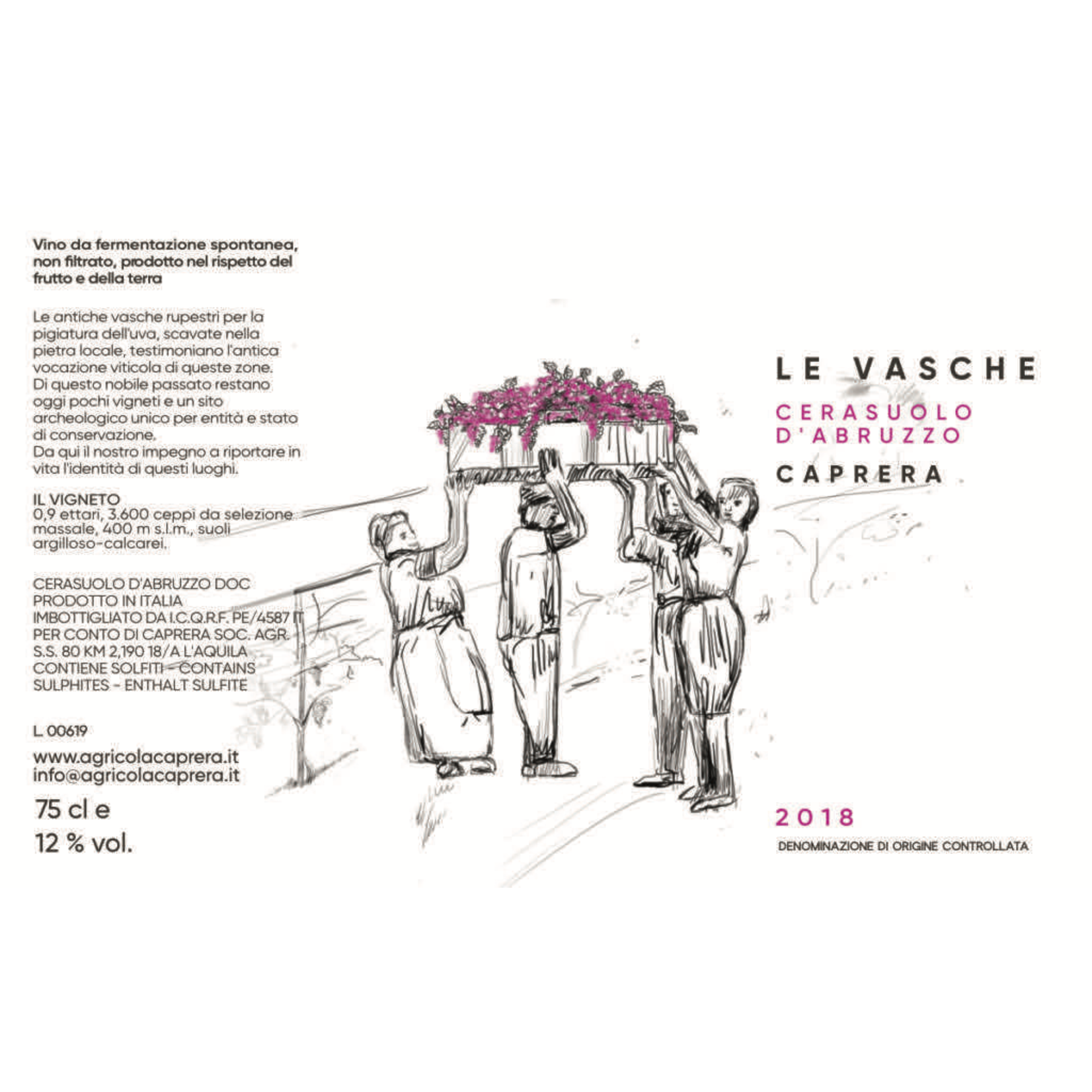 Wine Le Vasche Caprera Cerasuolo d’Abruzzo 2019