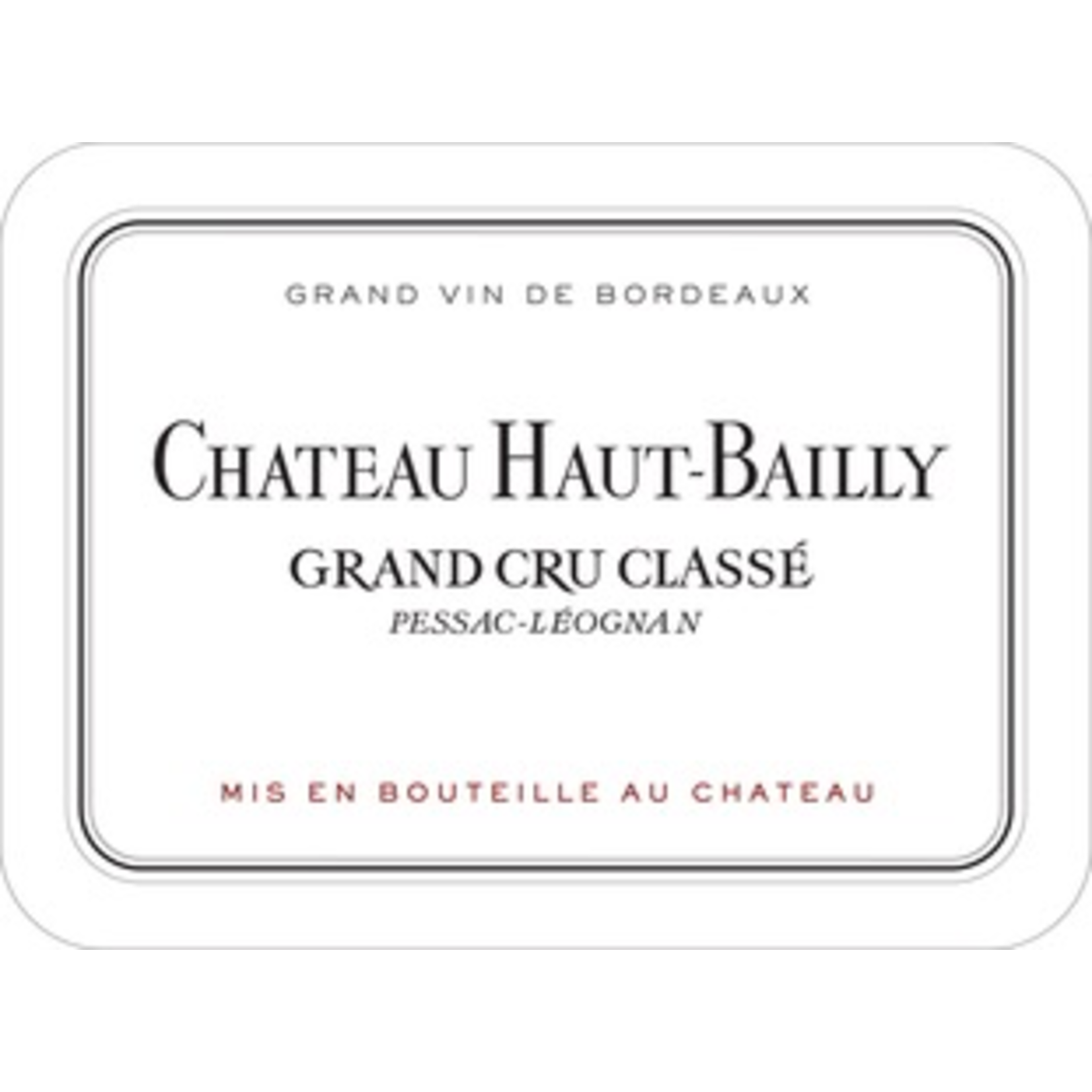 Wine Chateau Haut Bailly Grand Cru Classe 2008