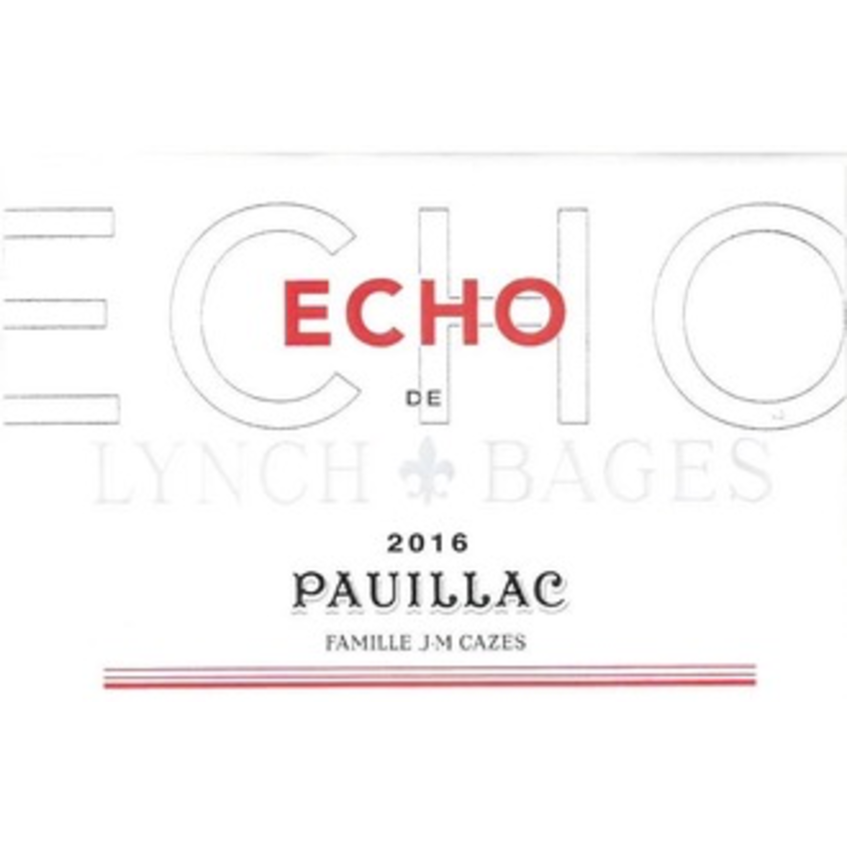 Wine Echo de Lynch Bages Pauillac 2018