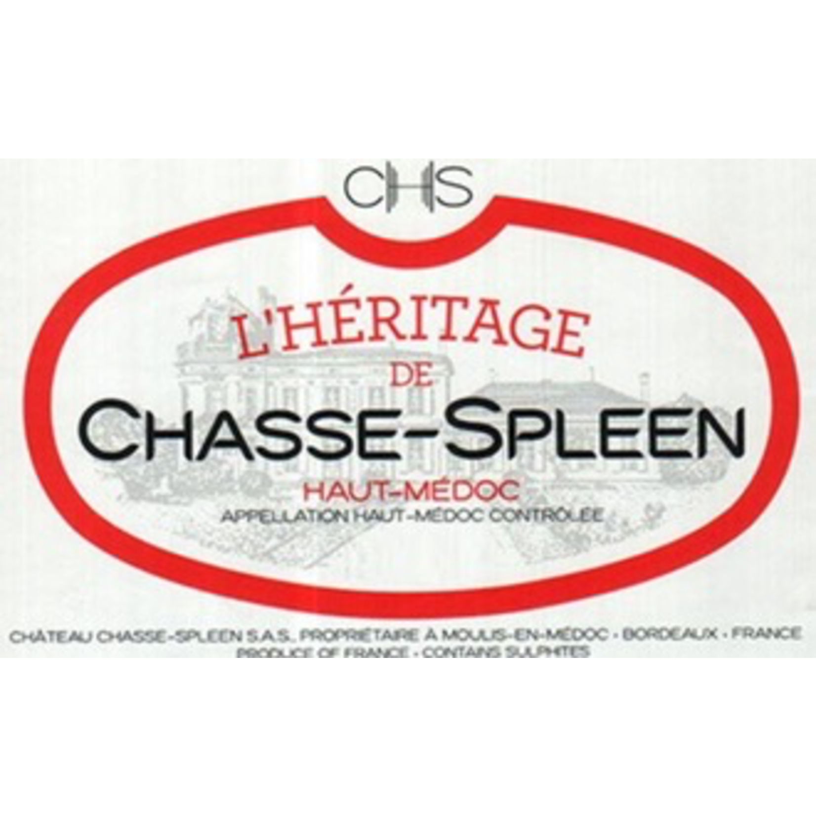 Wine L’Heritage de Chasse Spleen 2018