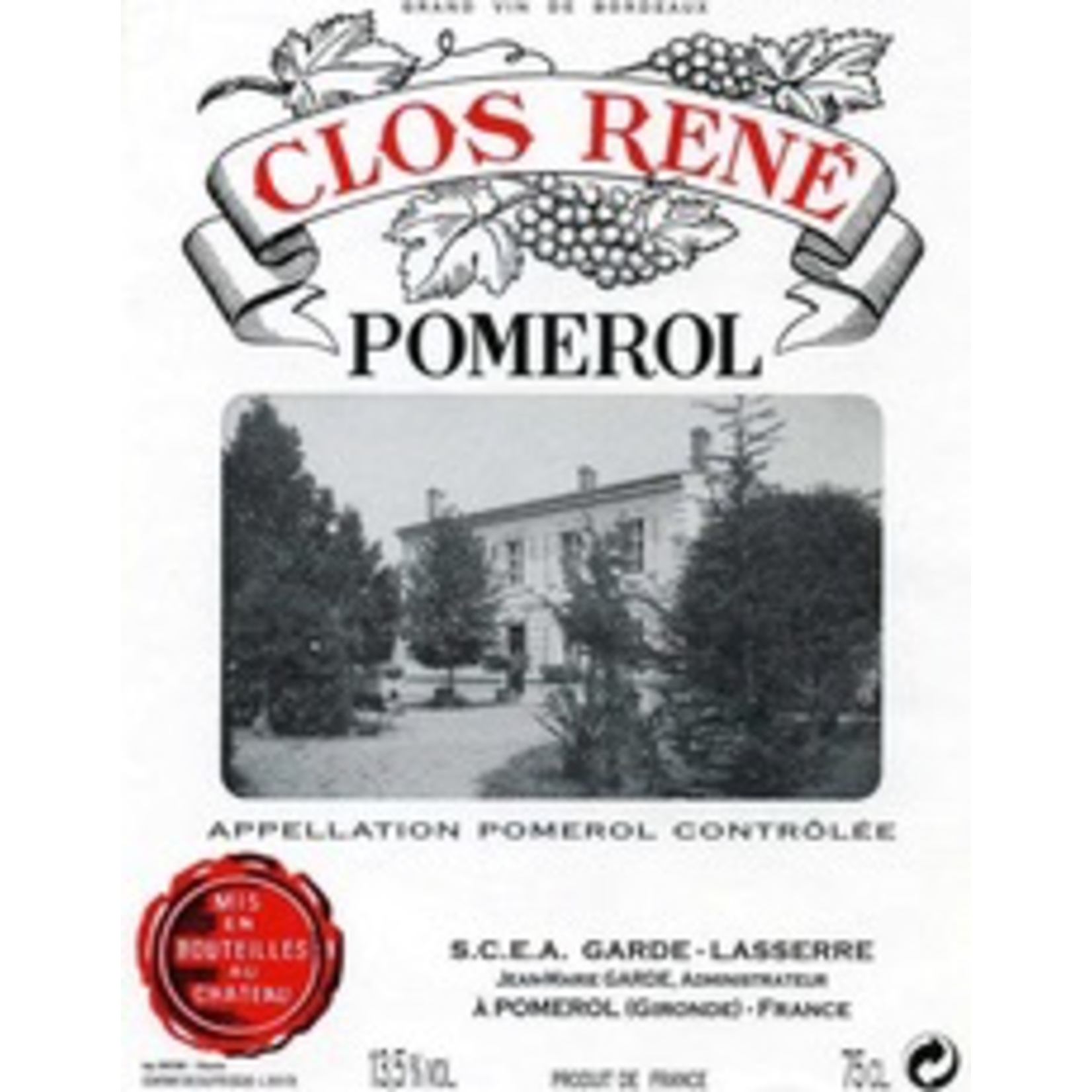 Wine Clos Rene Pomerol 2018