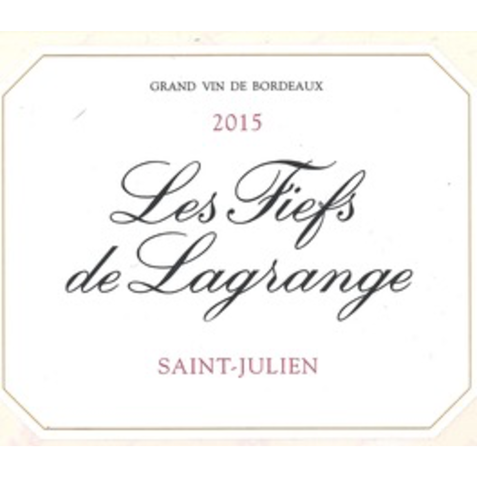 Wine Les Fiefs de Lagrange 2018