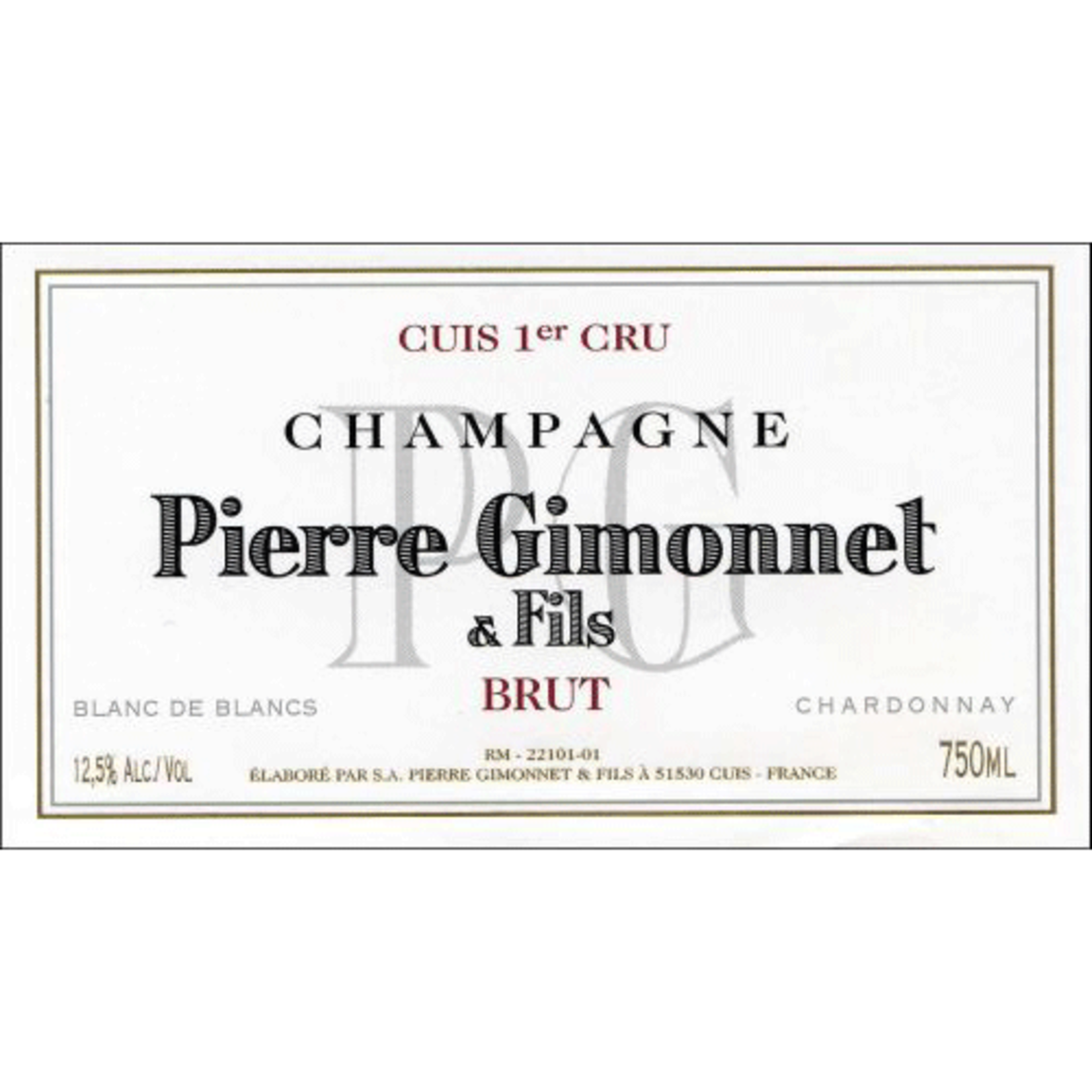 Sparkling Pierre Gimonnet & Fils Champagne Premier Cru Brut Blanc de Blancs 1.5L