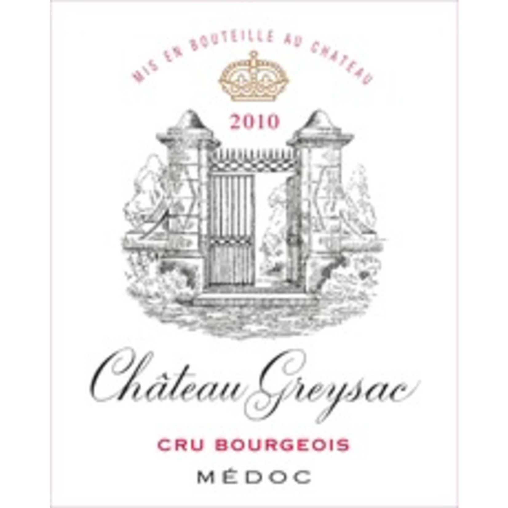 Wine Chateau Greysac Medoc 2010 6L