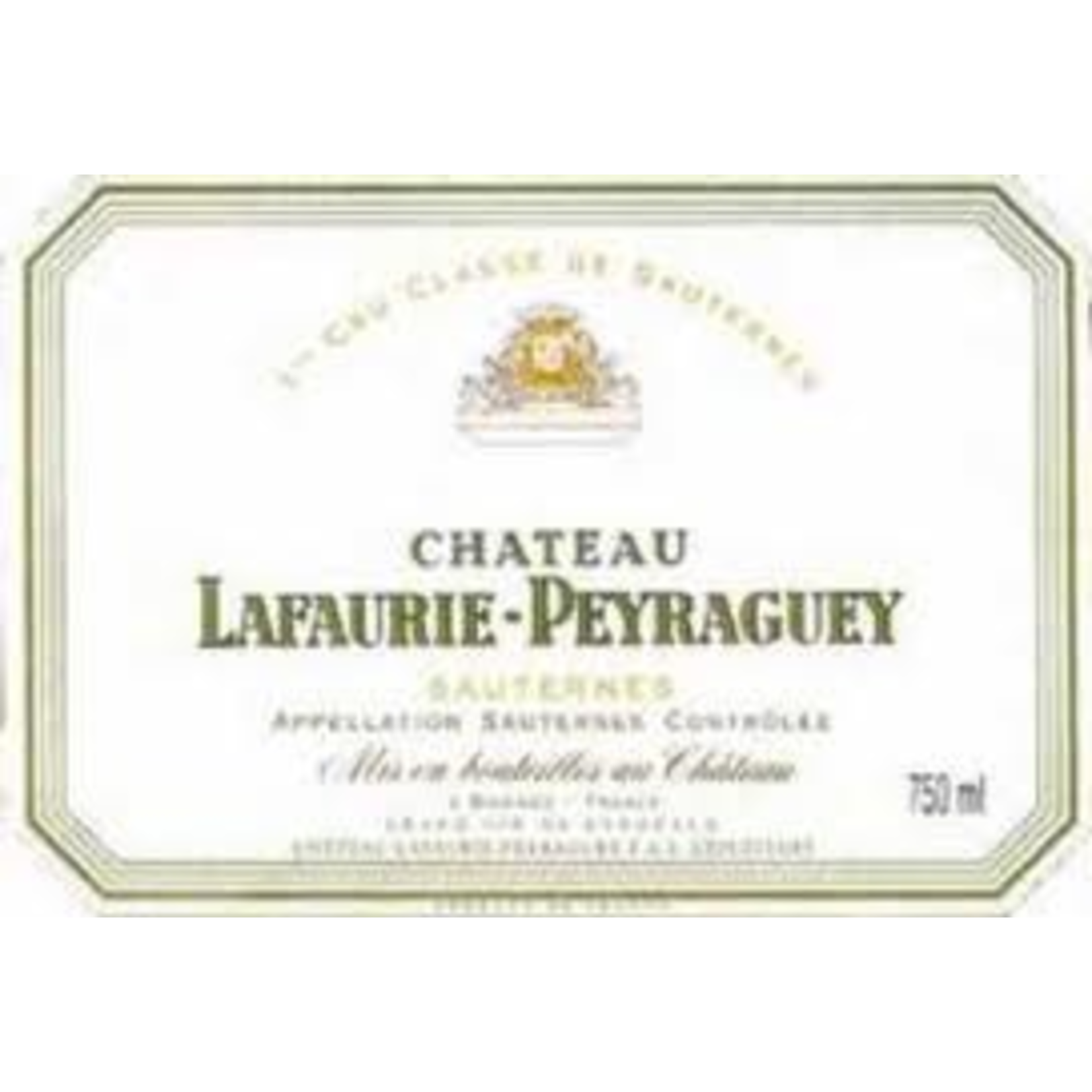 Wine Chateau Lafaurie Peyraguey Sauternes 1986