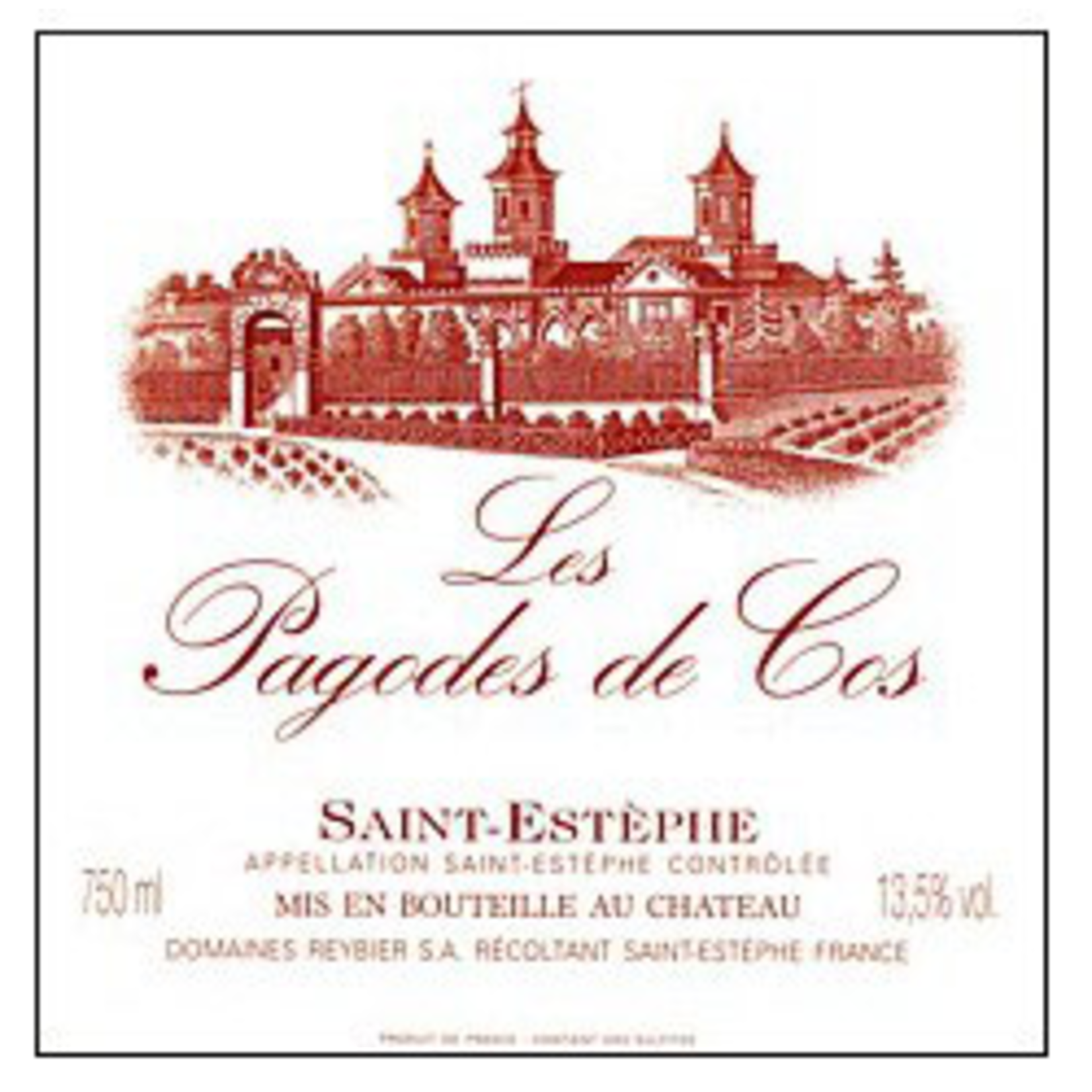 Wine Les Pagodes de Cos Saint-Estèphe 2012