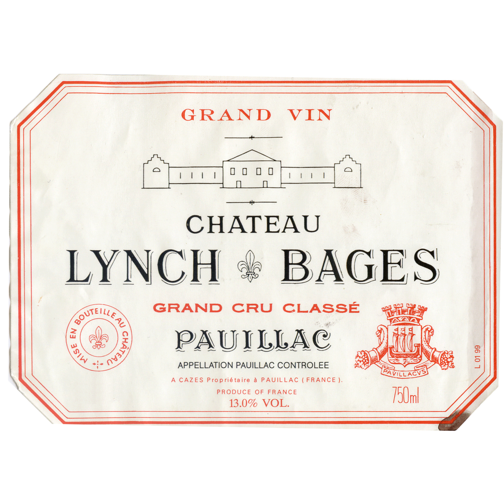 Wine Chateau Lynch Bages Pauillac 2012