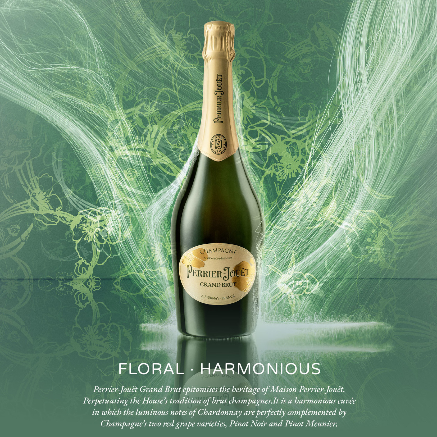 Sparkling Perrier Jouet Champagne Grand Brut NV