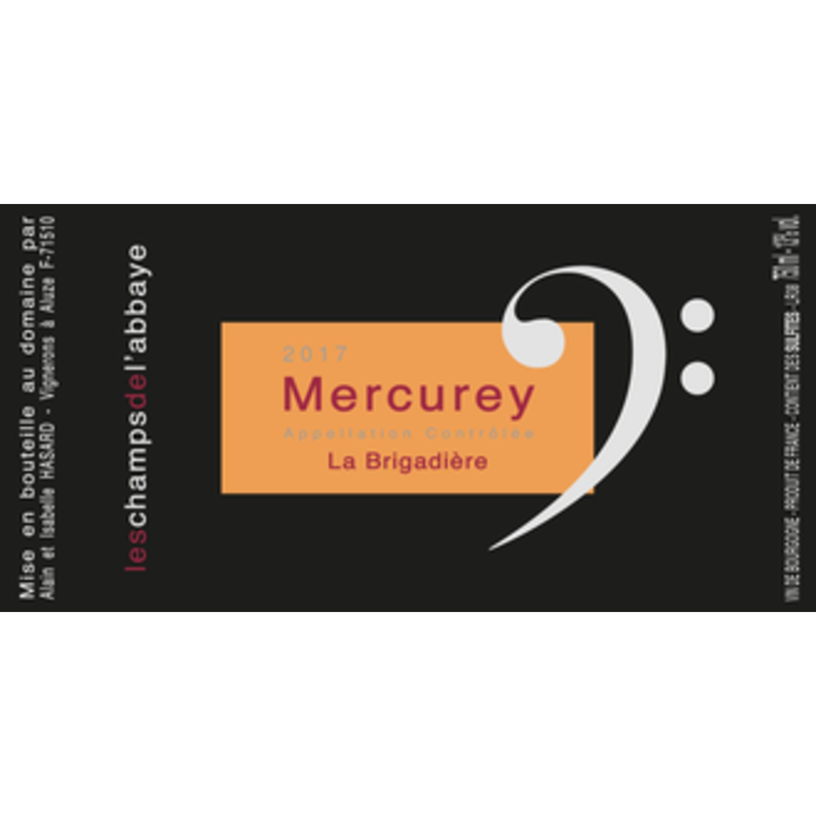 Wine Domaine Les Champs de l'Abbaye Mercurey La Brigadiere 2019