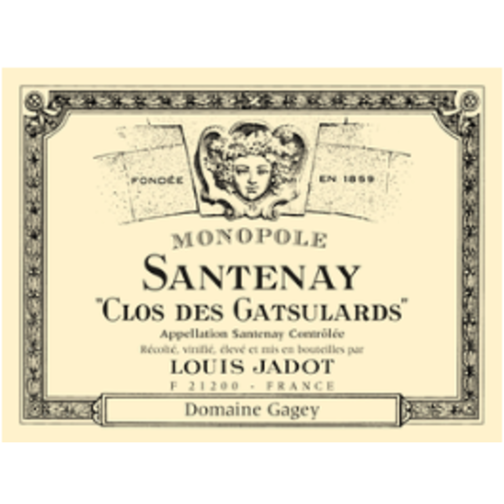 Wine Maison Louis Jadot Santenay "Clos des Gatsulards", Monopole, Domaine Gagey 2019