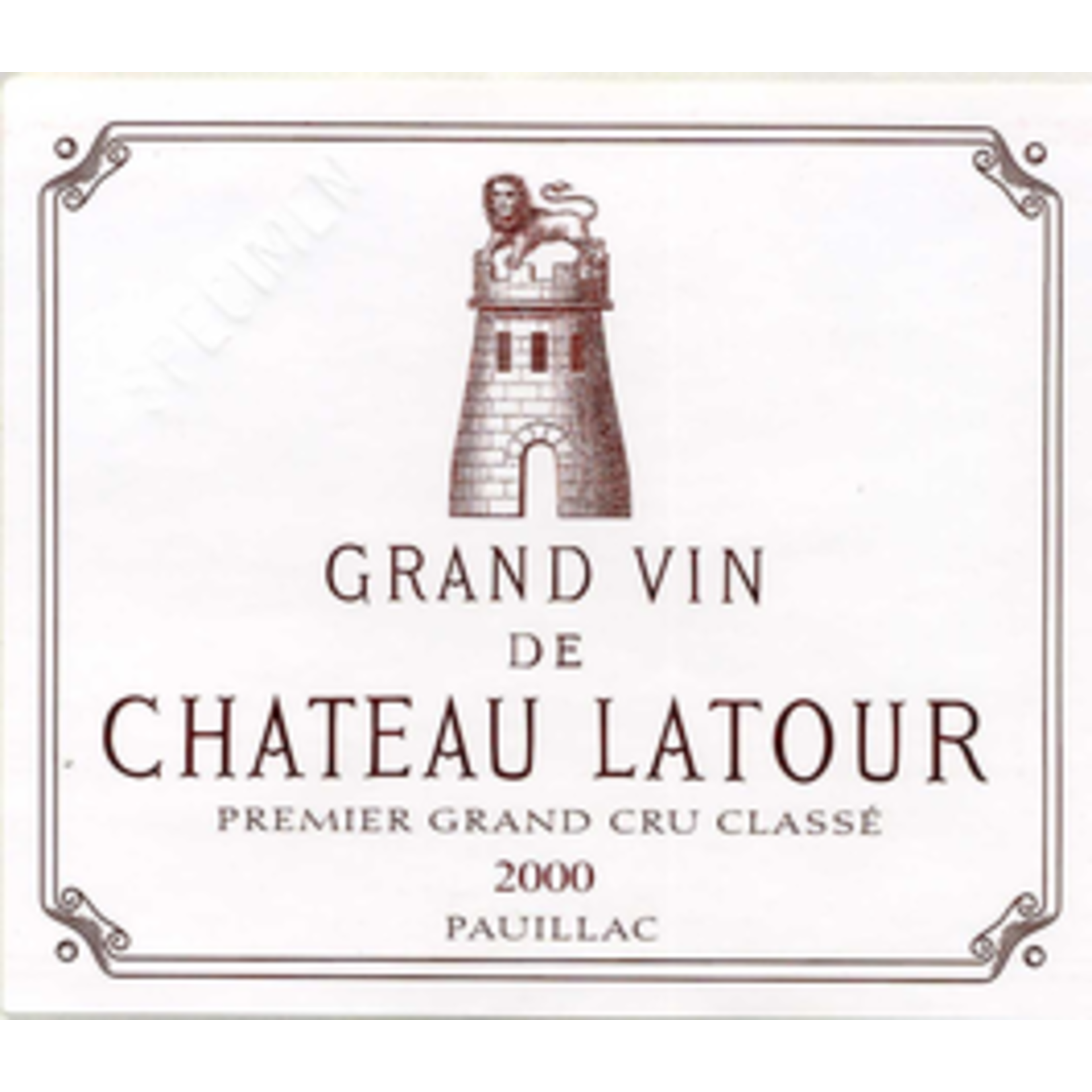 Wine Chateau Latour Pauillac Primer Cru 2000