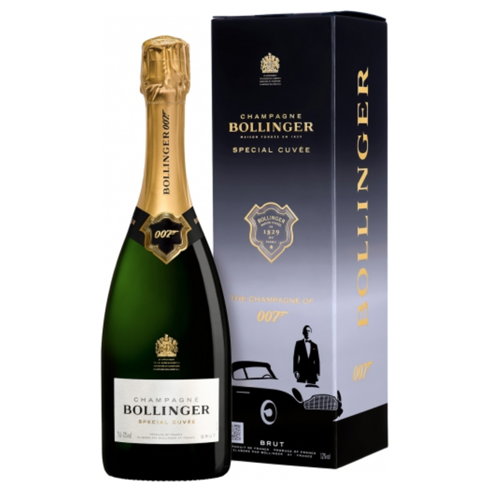 Sparkling Bollinger Champagne Special Cuvee James Bond 007 Gift Box