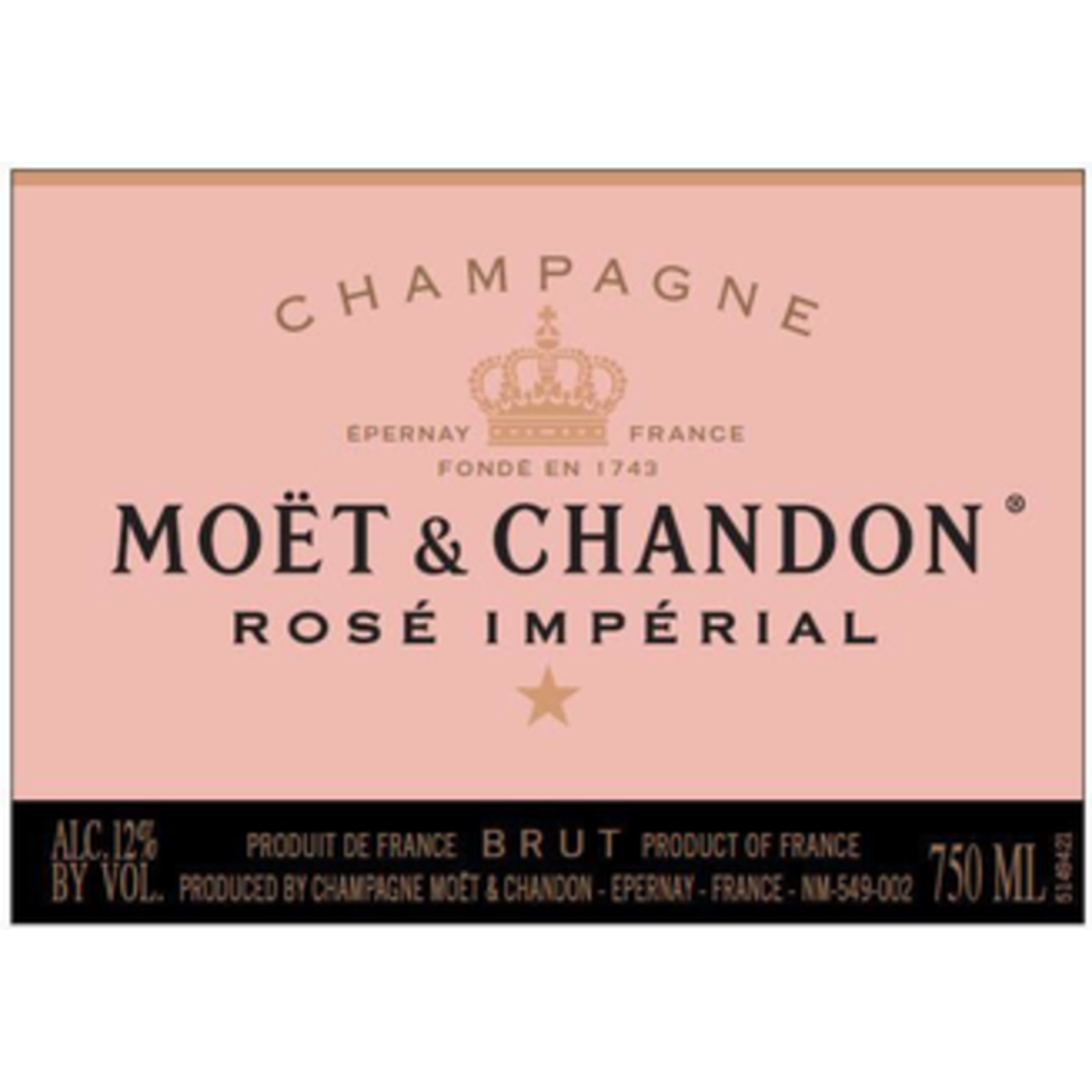 Sparkling Moet & Chandon Brut Rose Champagne Imperial NV