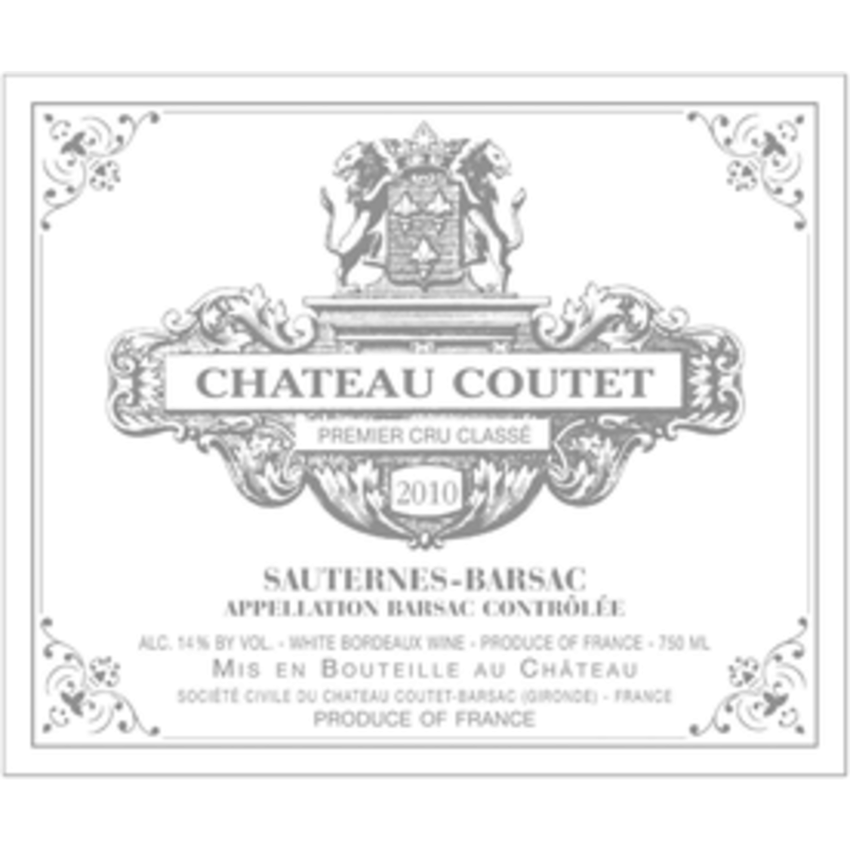 Wine Chateau Coutet Barsac 2010