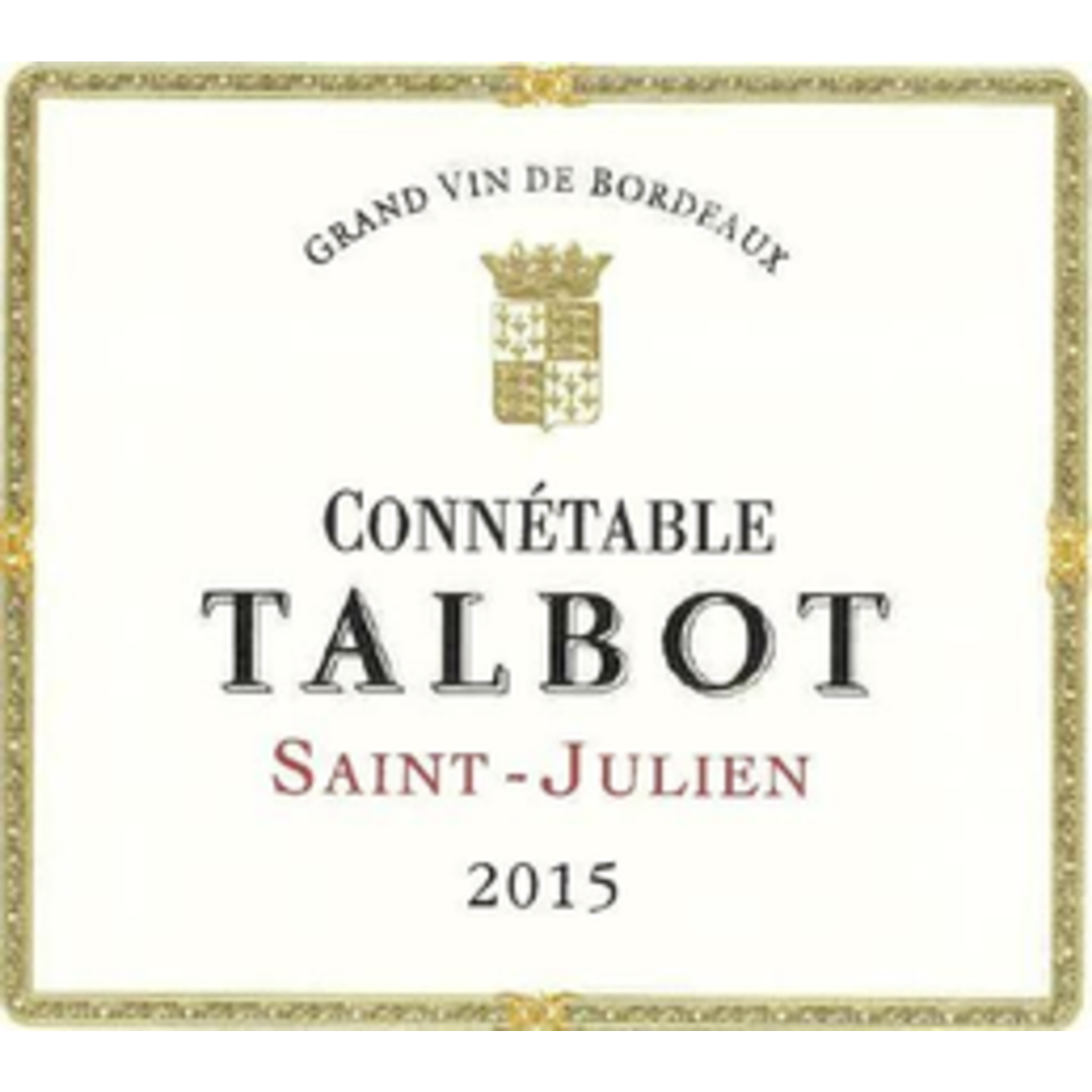 Wine Connetable Talbot  2015 375ml
