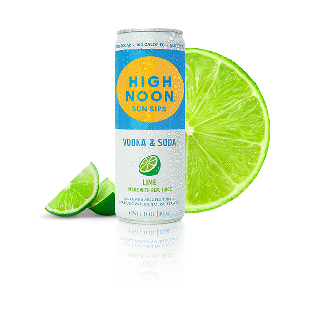 High Noon Sun Sips Vodka & Soda Lime 355ml Cans Royal Wine Merchants