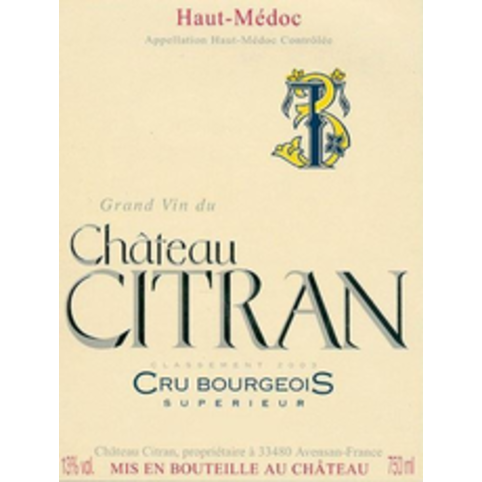 Wine Chateau Citran 2015