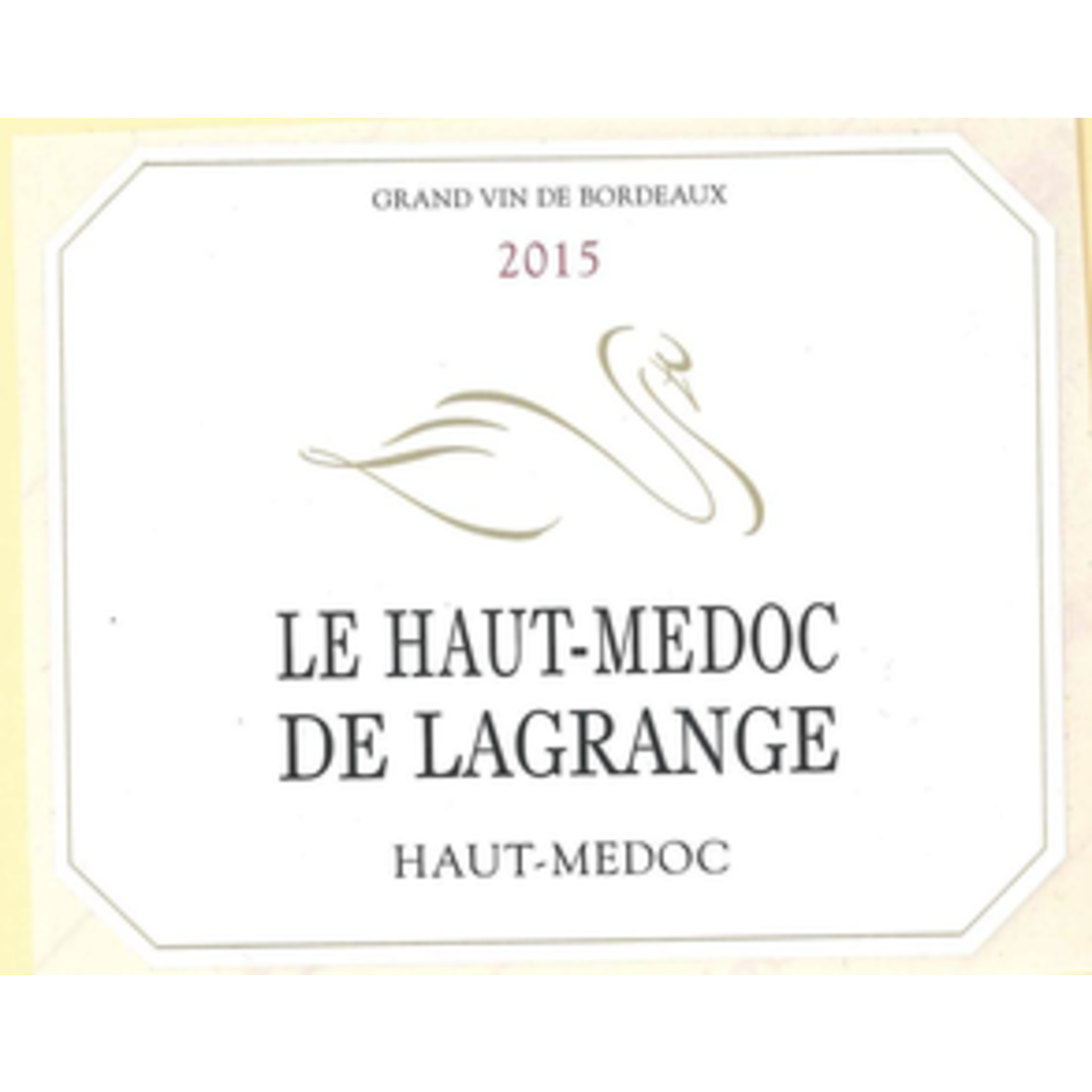 Wine Le Haut Medoc De Lagrange 2015