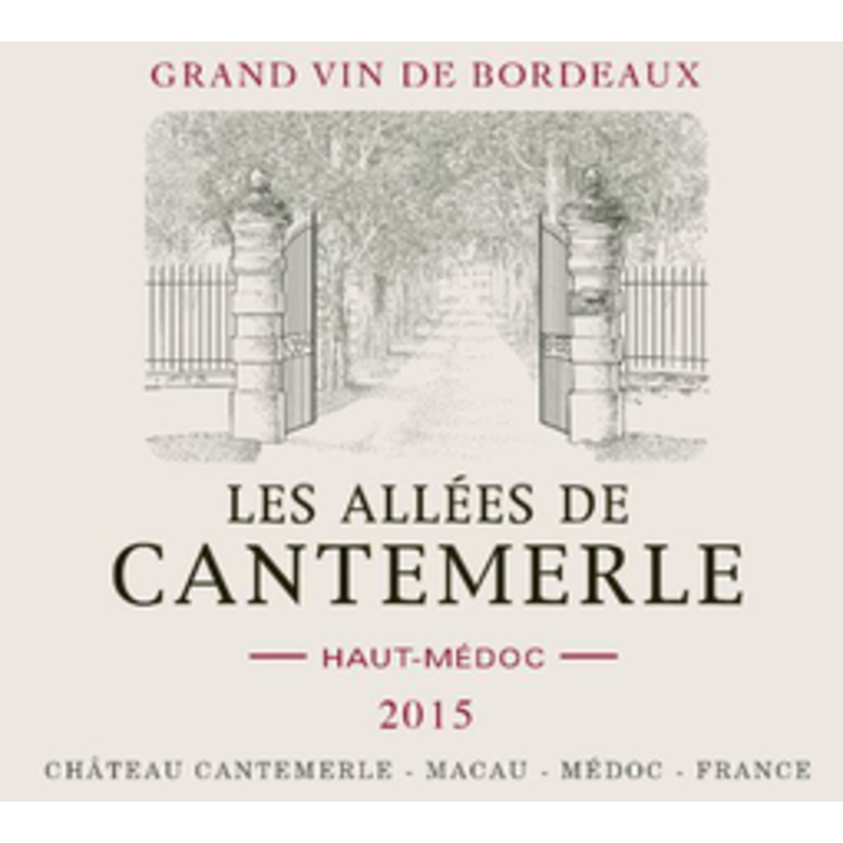 Wine Les Allees De Cantemerle 2019 375ml
