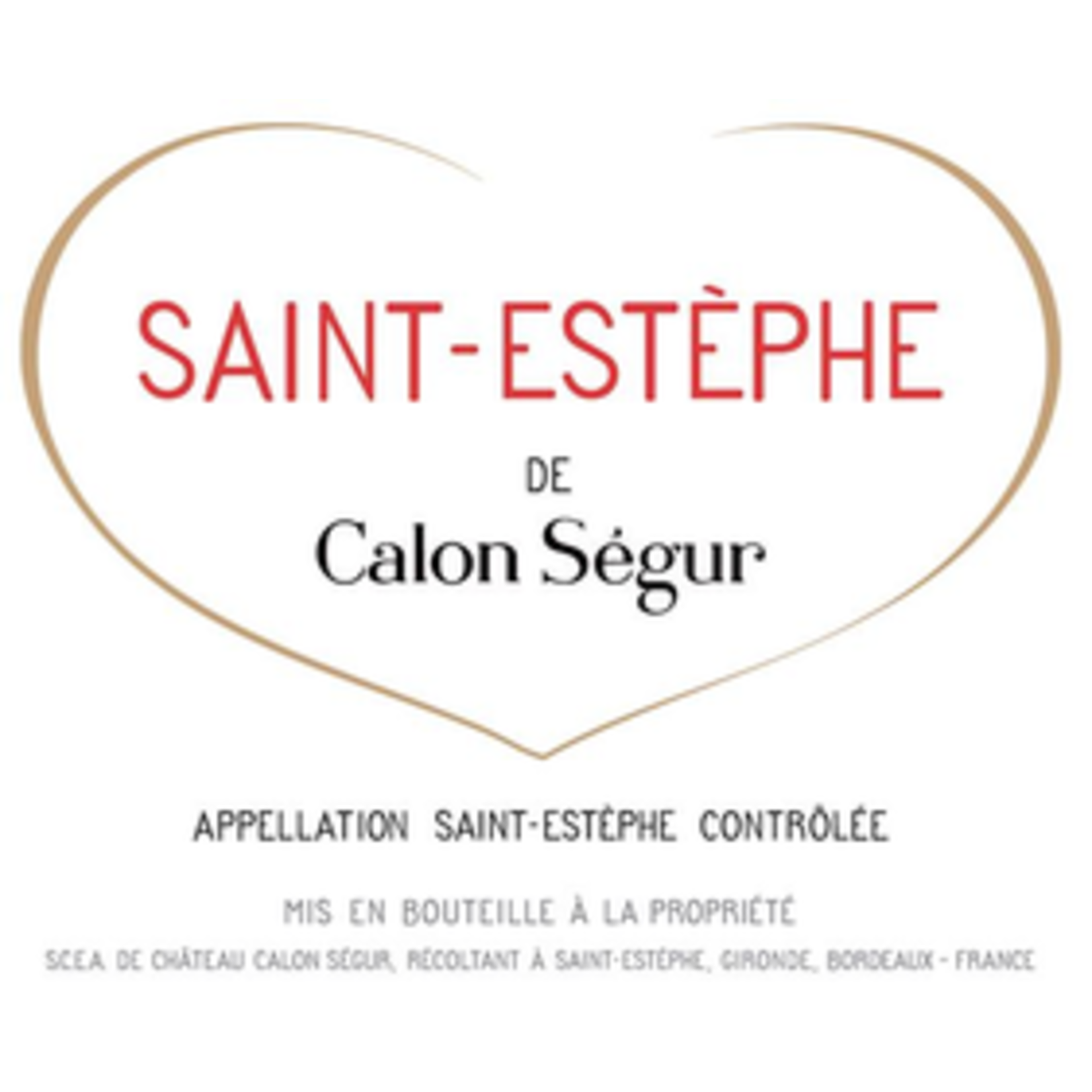 Wine Saint-Estephe de Calon Segur 2015