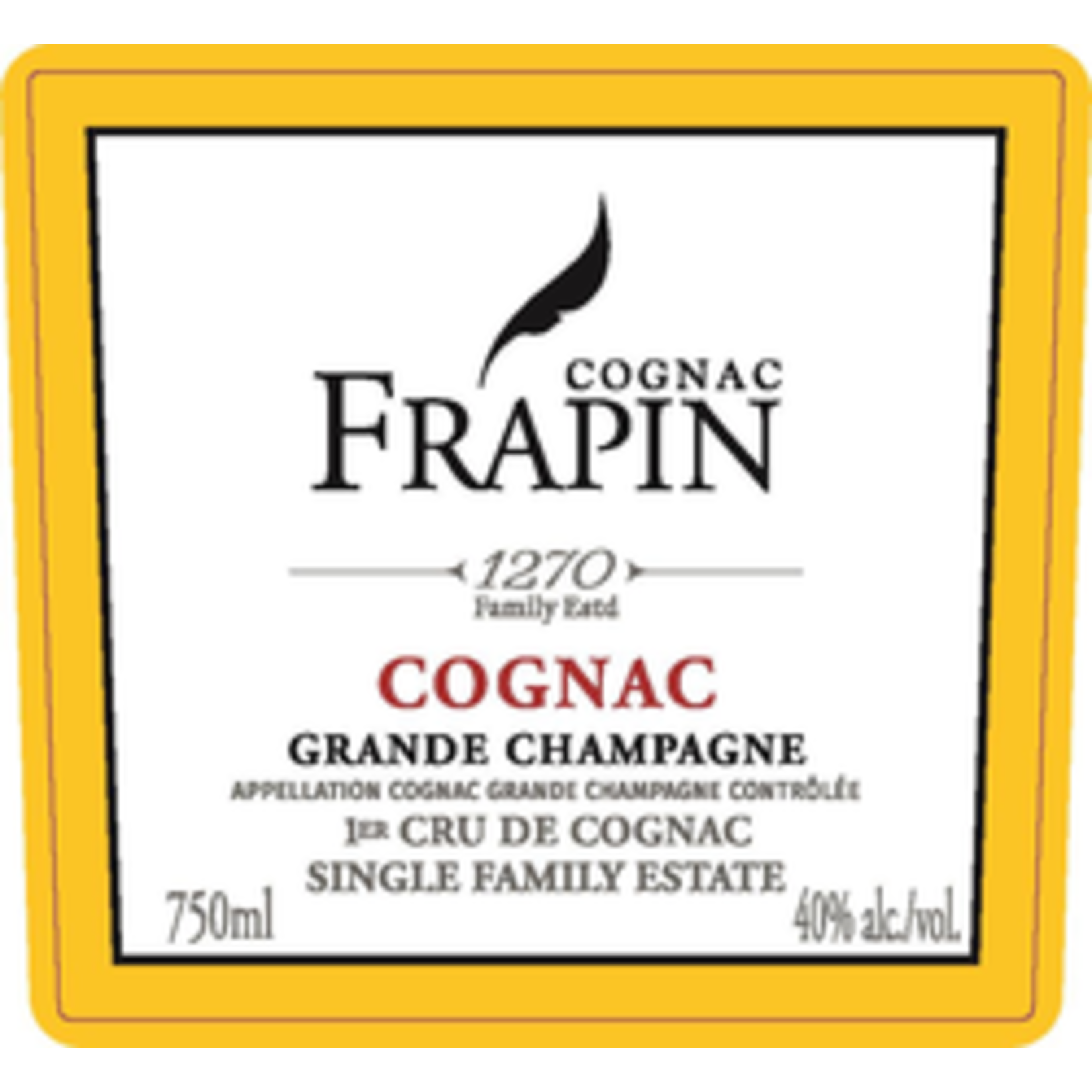 Spirits Frapin, 1270 Grande Champagne 1er Cru Cognac 700ML