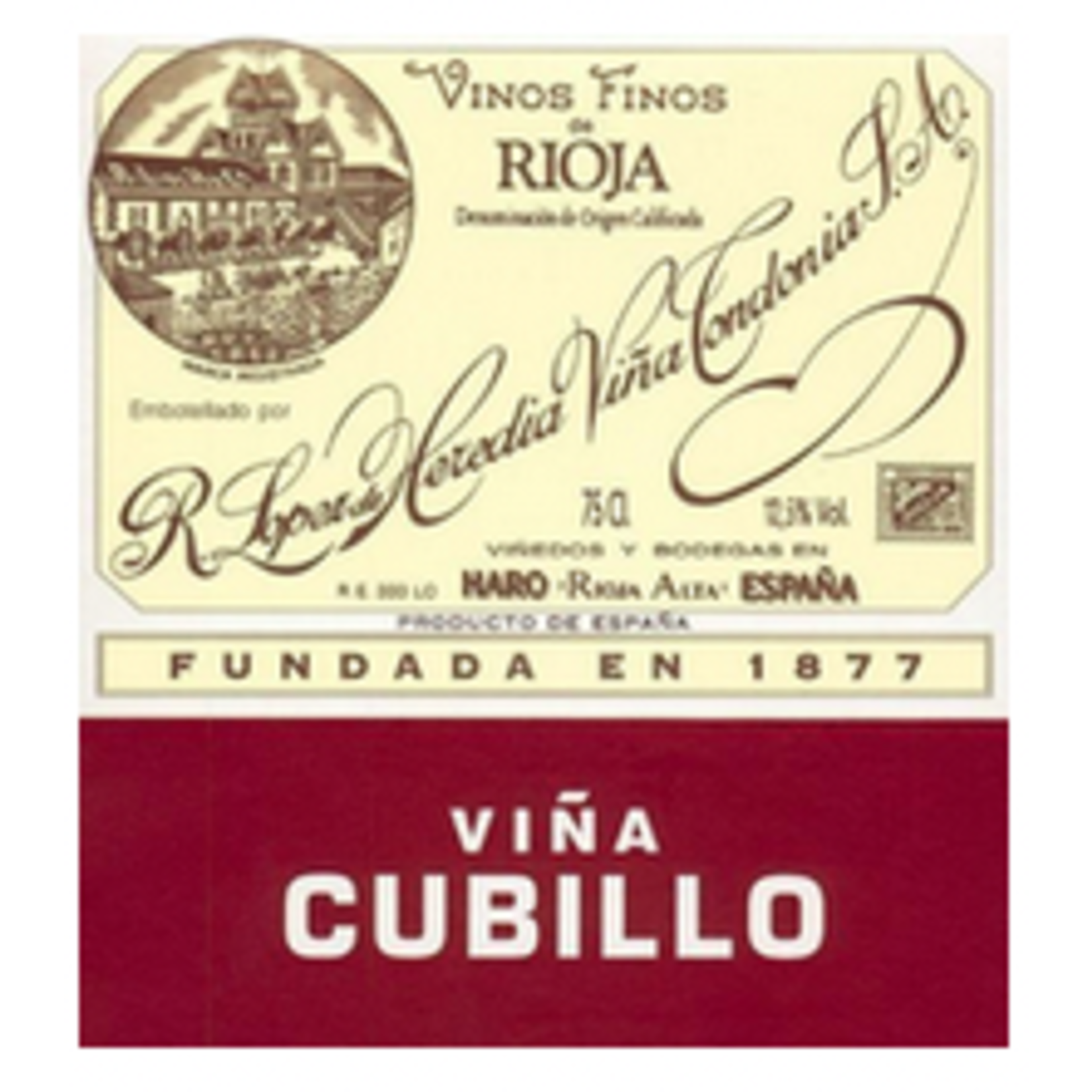 Wine Bodegas R. Lopez de Heredia Viña Tondonia Viña Cubillo Rioja Crianza 2013