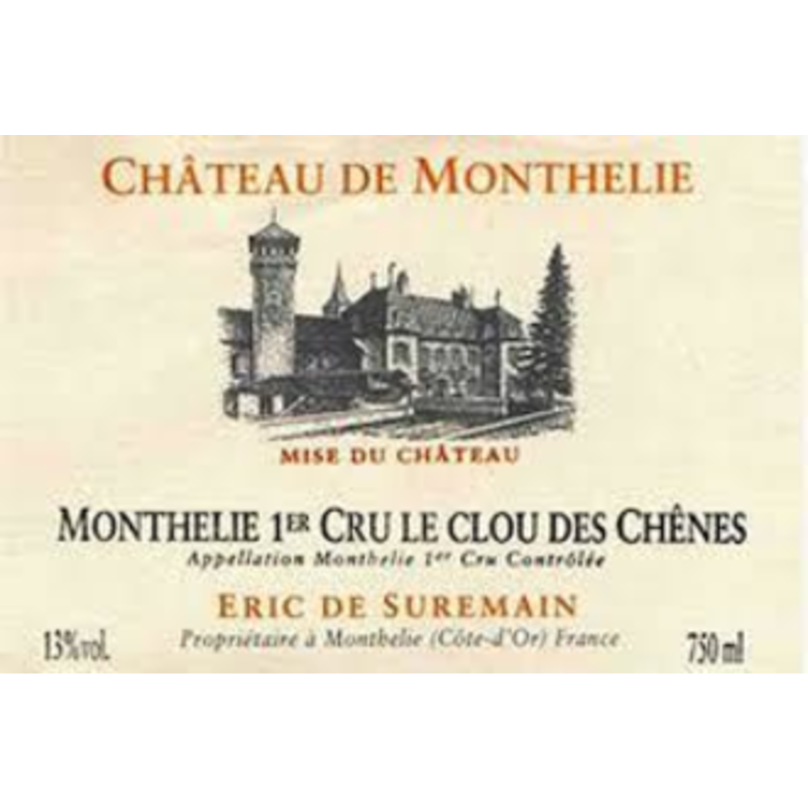 Wine Domaine Eric de Suremain Monthélie 1er Cru Le Clou des Chenes 2014