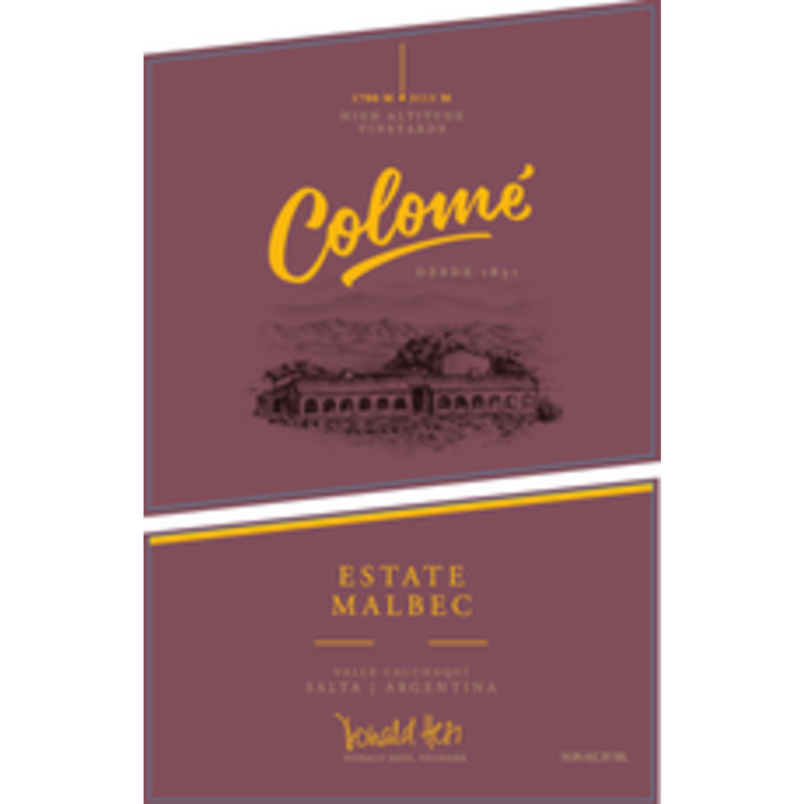 Wine Colome Estate Malbec 2022