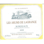 Wine Chateau Lagrange Les Arums de Lagrange Bordeaux Blanc 2018