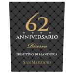 Wine Cantine San Marzano, Anniversario 62 Primitivo di Manduria Riserva 2017