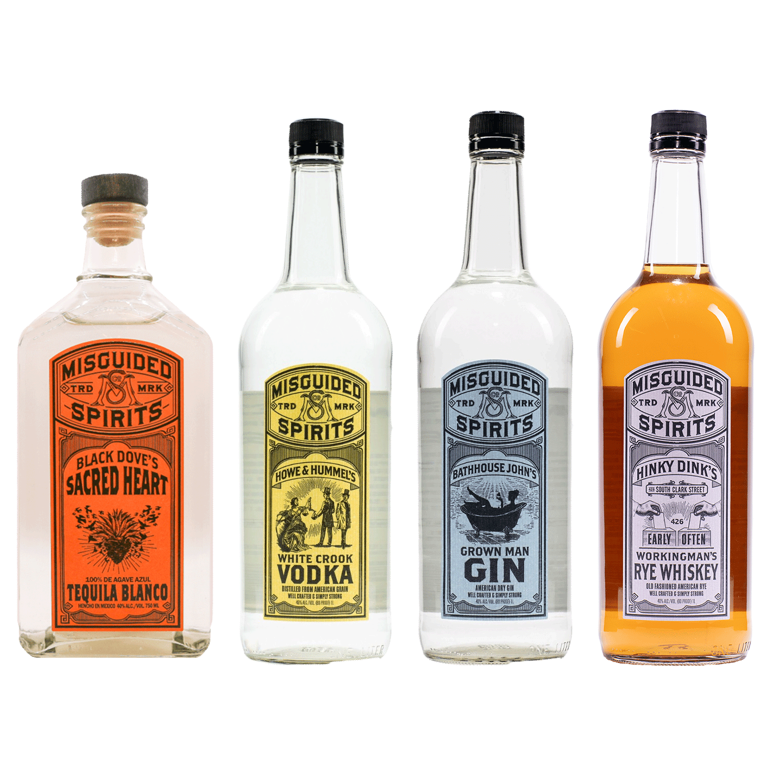 Misguided Spirits one bottle 1L each 1L, Gin 1L, Wine to Happy - Rye Vodka Merchants - Offer! Royal