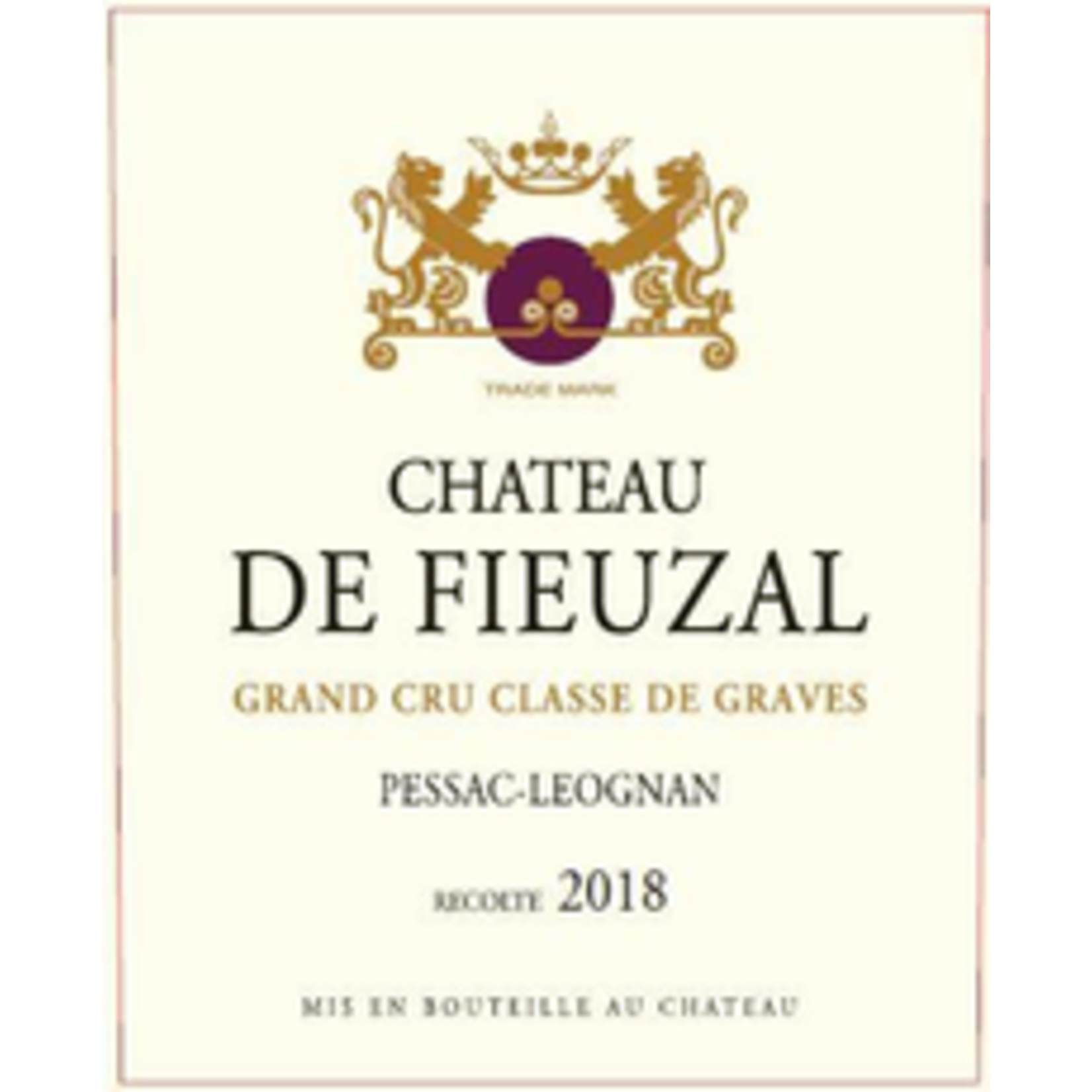 Wine Chateau de Fieuzal Pessac-Léognan Grand Cru Classé de Graves 2018
