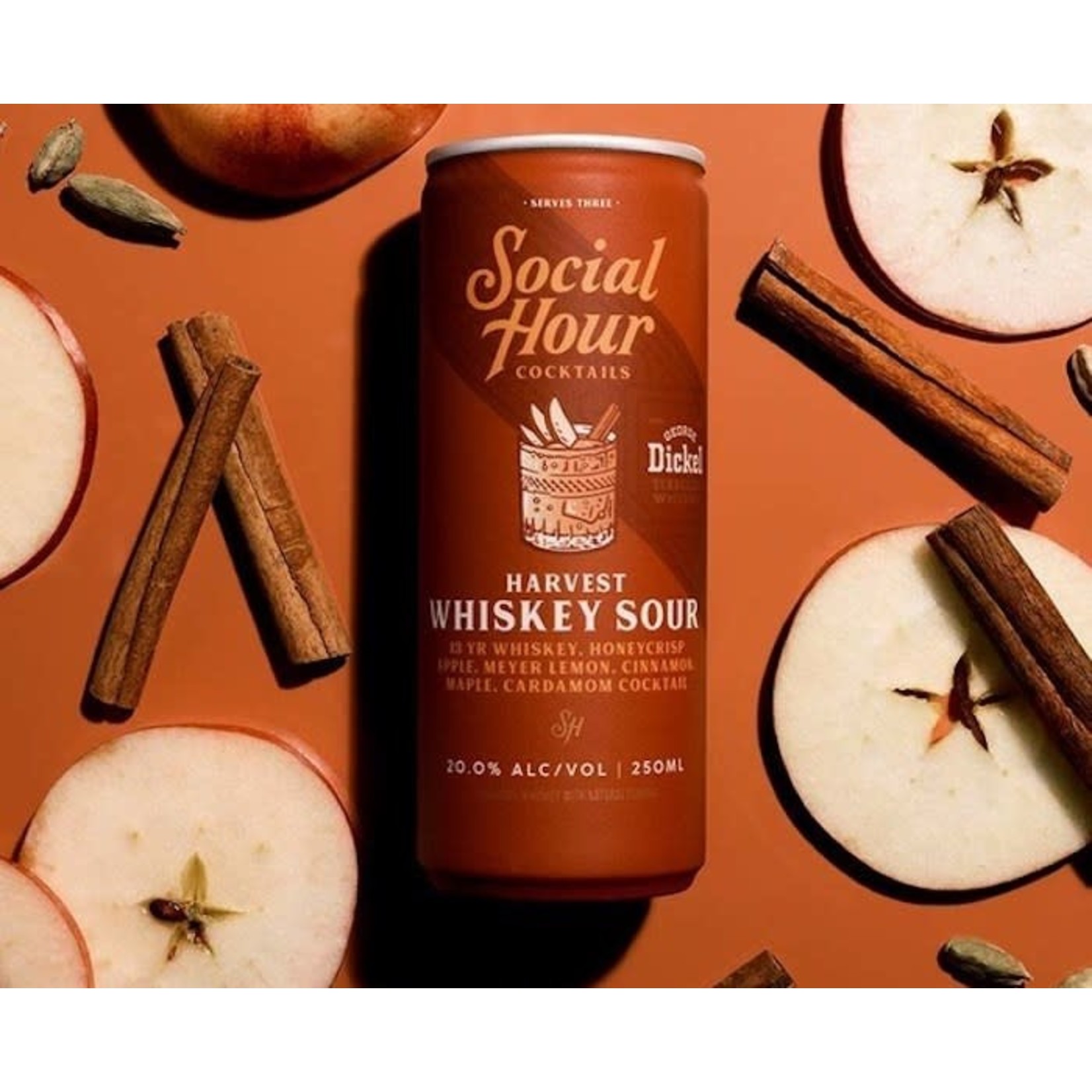 Spirits Social Hour Cocktails Brooklyn 'Harvest Whiskey Sour' Can 250ml