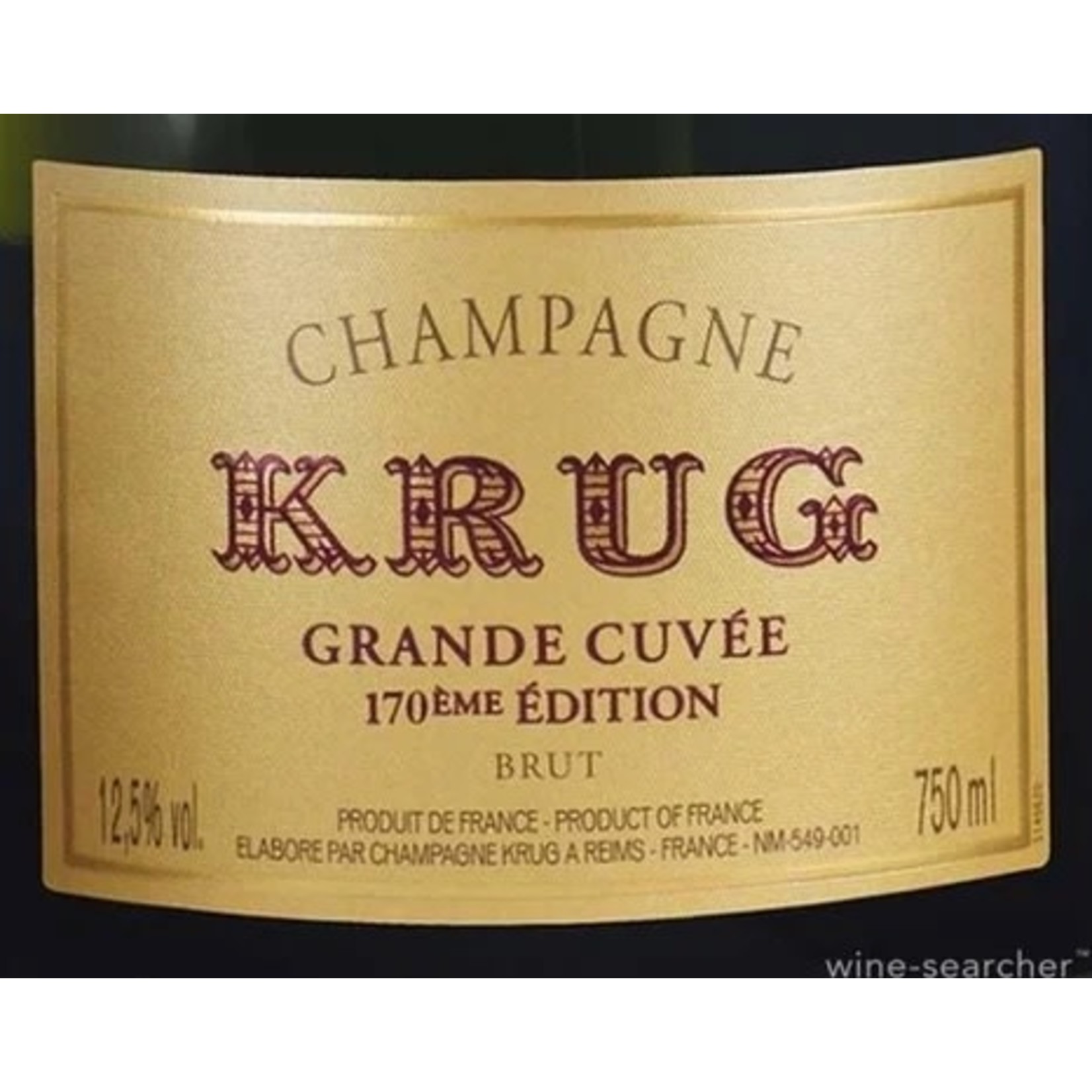 Sparkling Krug Champagne Brut Grande Cuvee 170 Edition NV