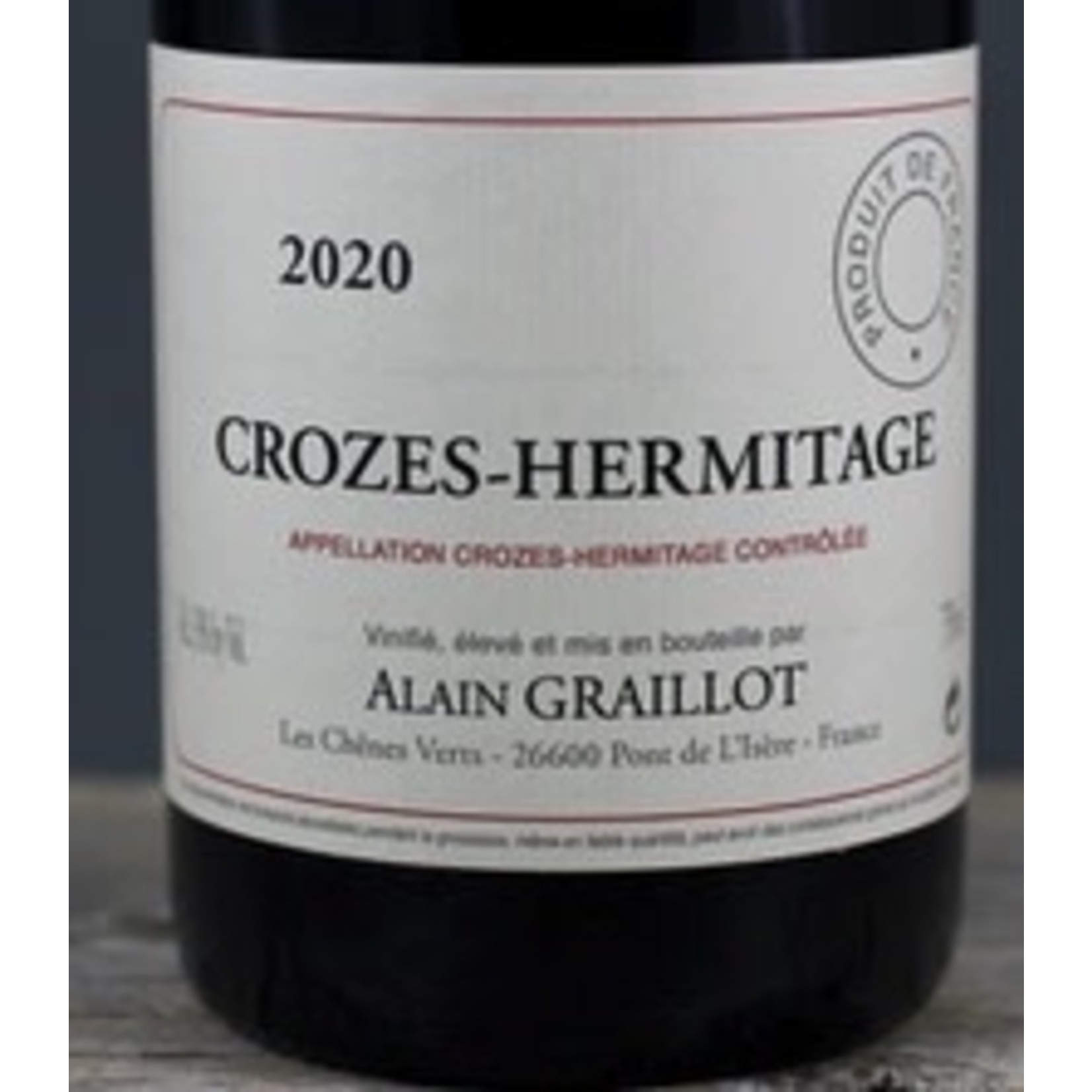 Wine Alain Graillot Crozes Hermitage Rouge 2020