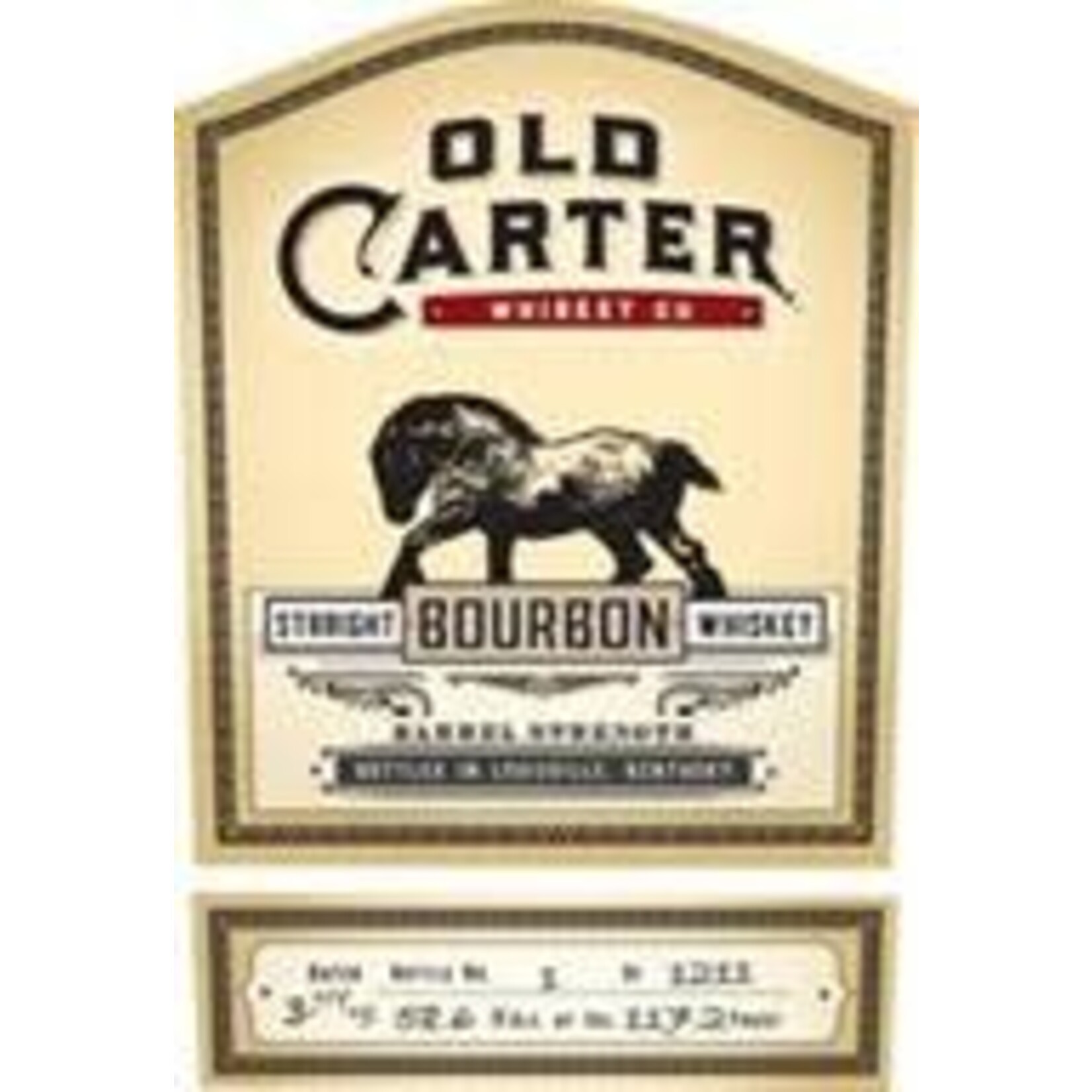 Spirits Old Carter Straight Bourbon Barrel Strength Very Small Barch #3