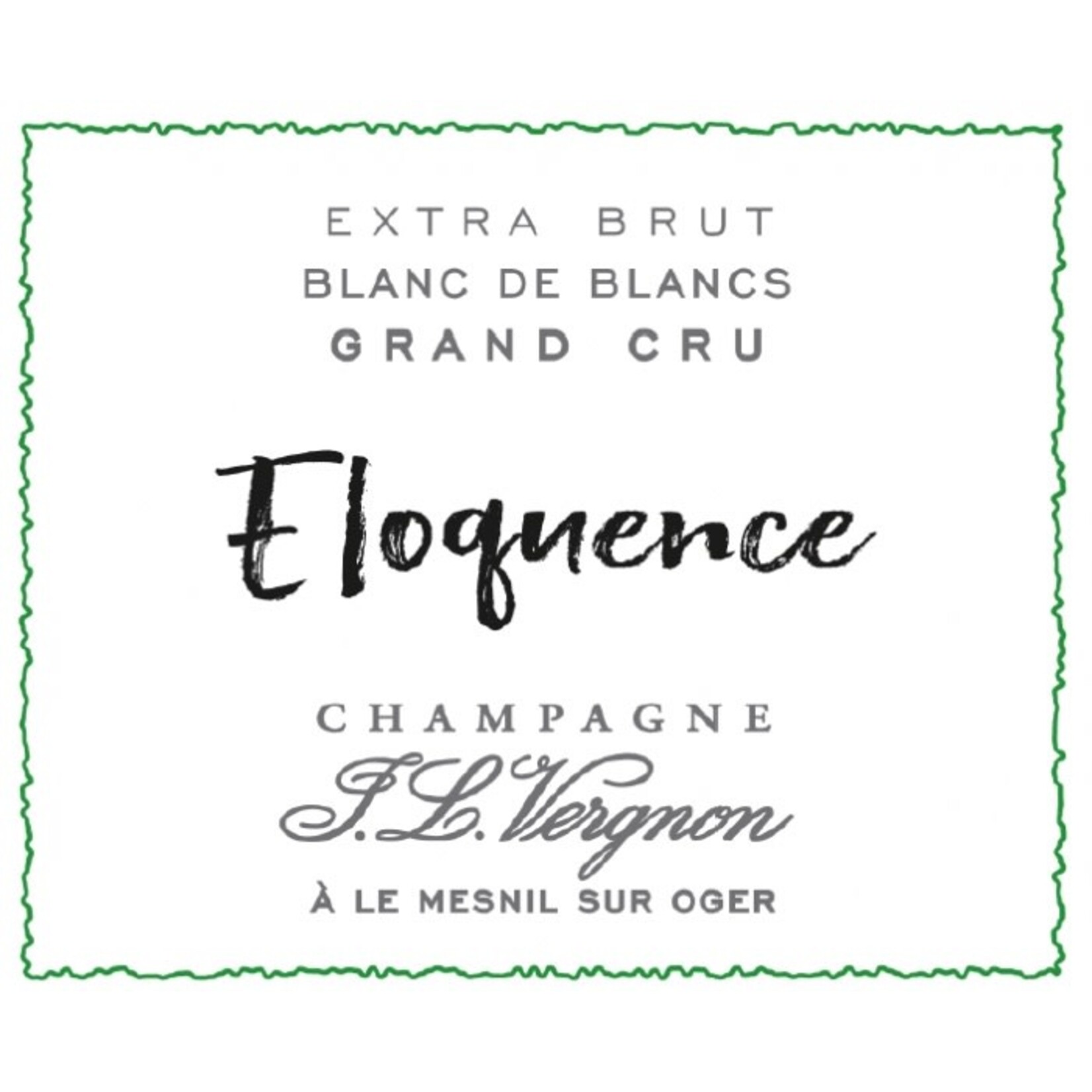 Sparkling Champagne J.L. Vergnon Champagne Grand Cru Extra Brut Blanc de Blancs Eloquence NV