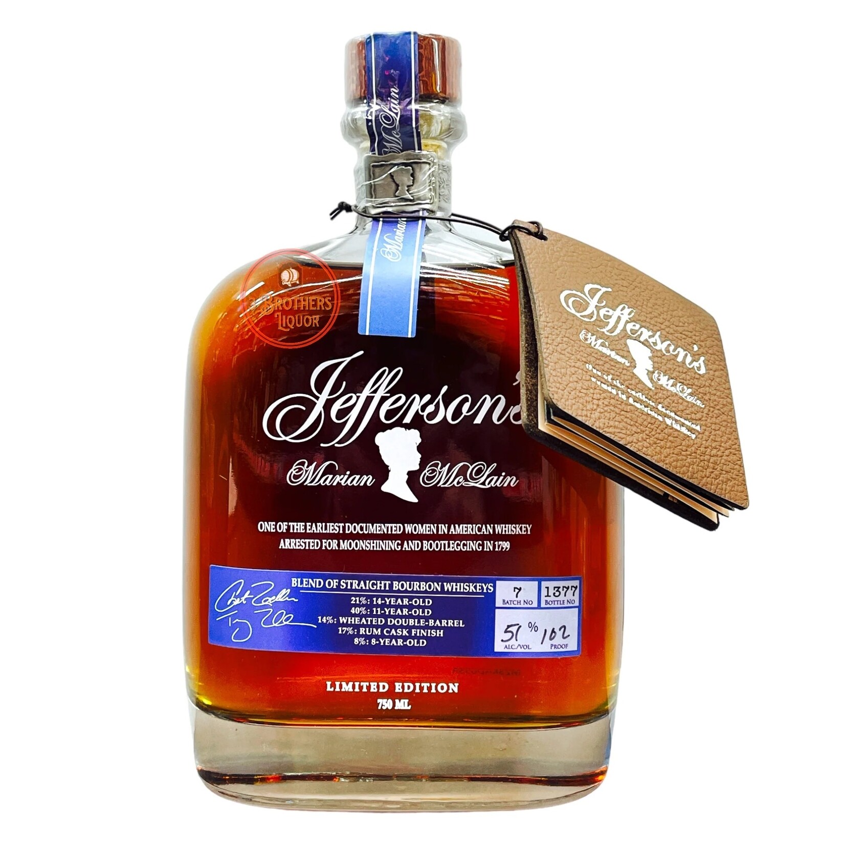 Spirits Jefferson's Limited Edition Marian Mclain Blend Of Straight Bourbon  Whiskey